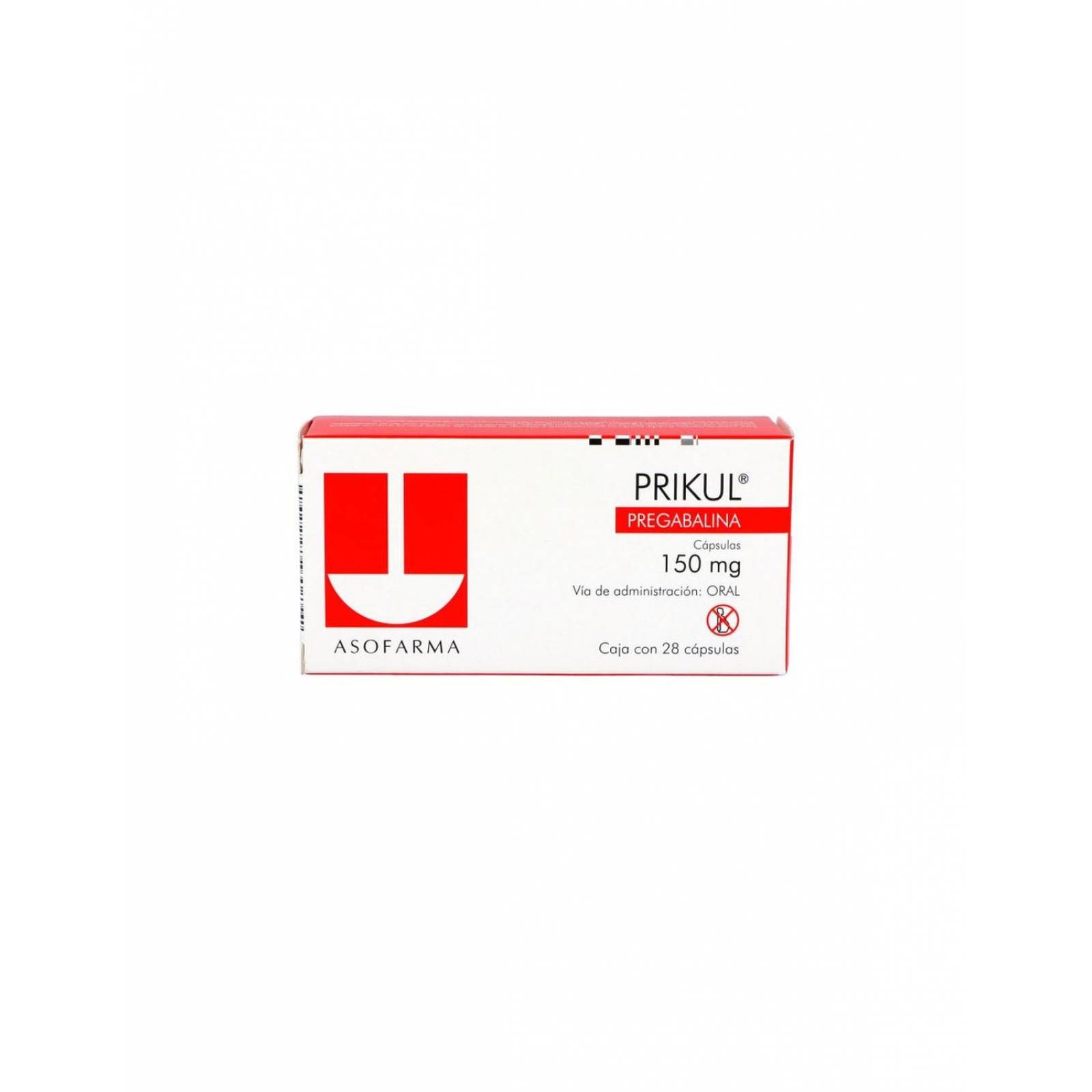 Prikul 150 mg Caja Con 28 Cápsulas 