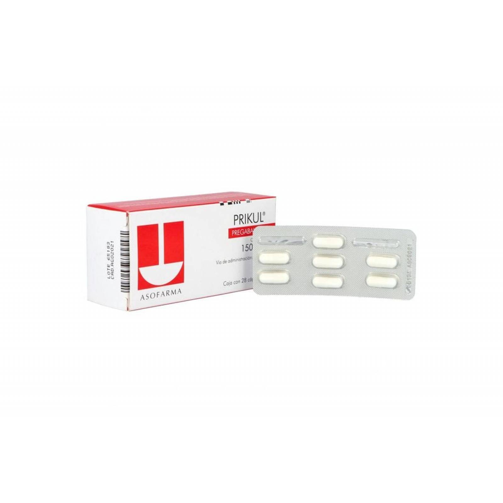 Prikul 150 mg Caja Con 28 Cápsulas 