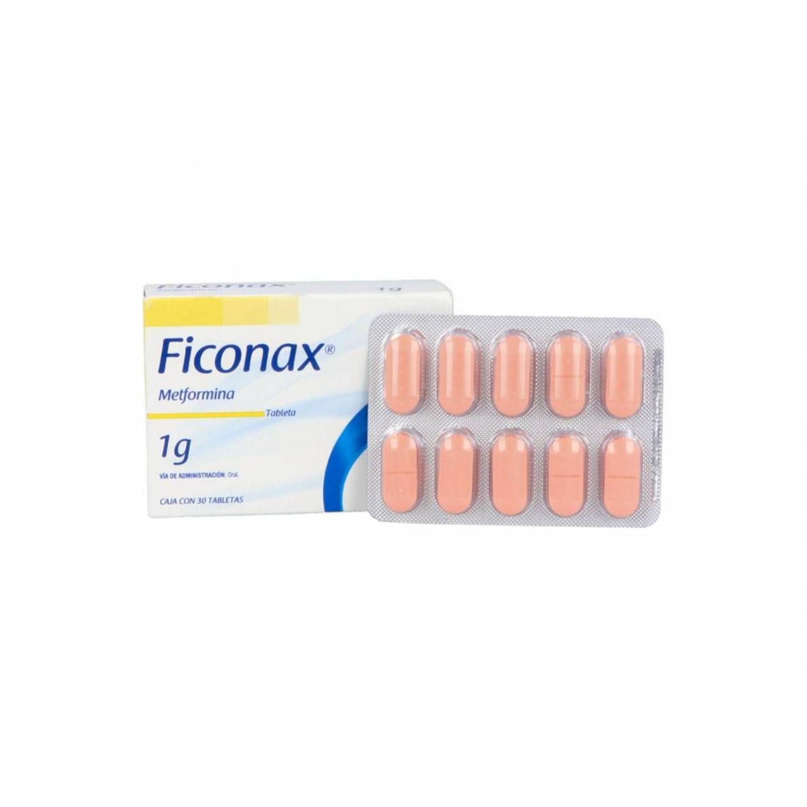Ficonax 1 g Caja Con 30 Tabletas Recubiertas 