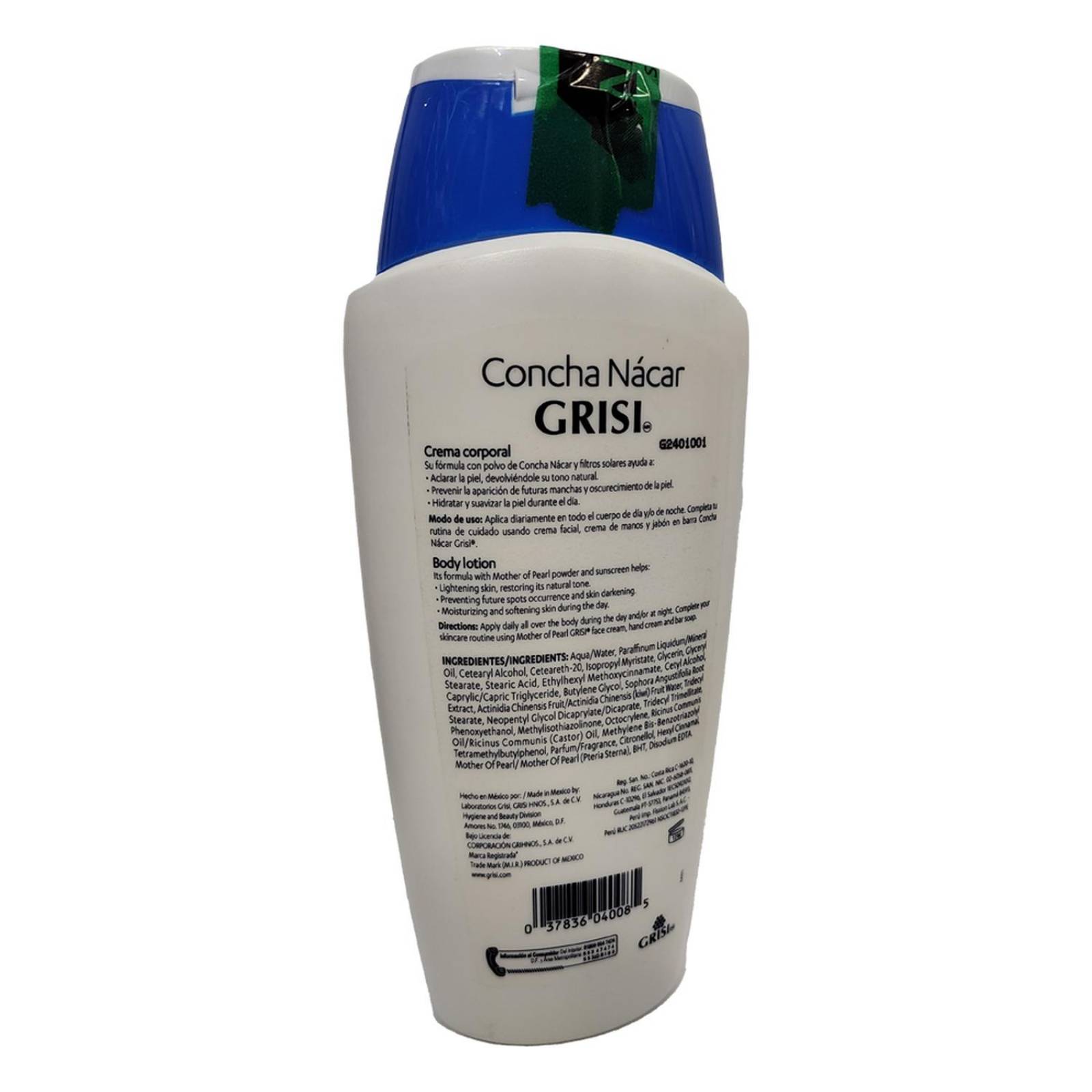 Grisi Concha Nácar Aclarante Frasco Con 400 mL 