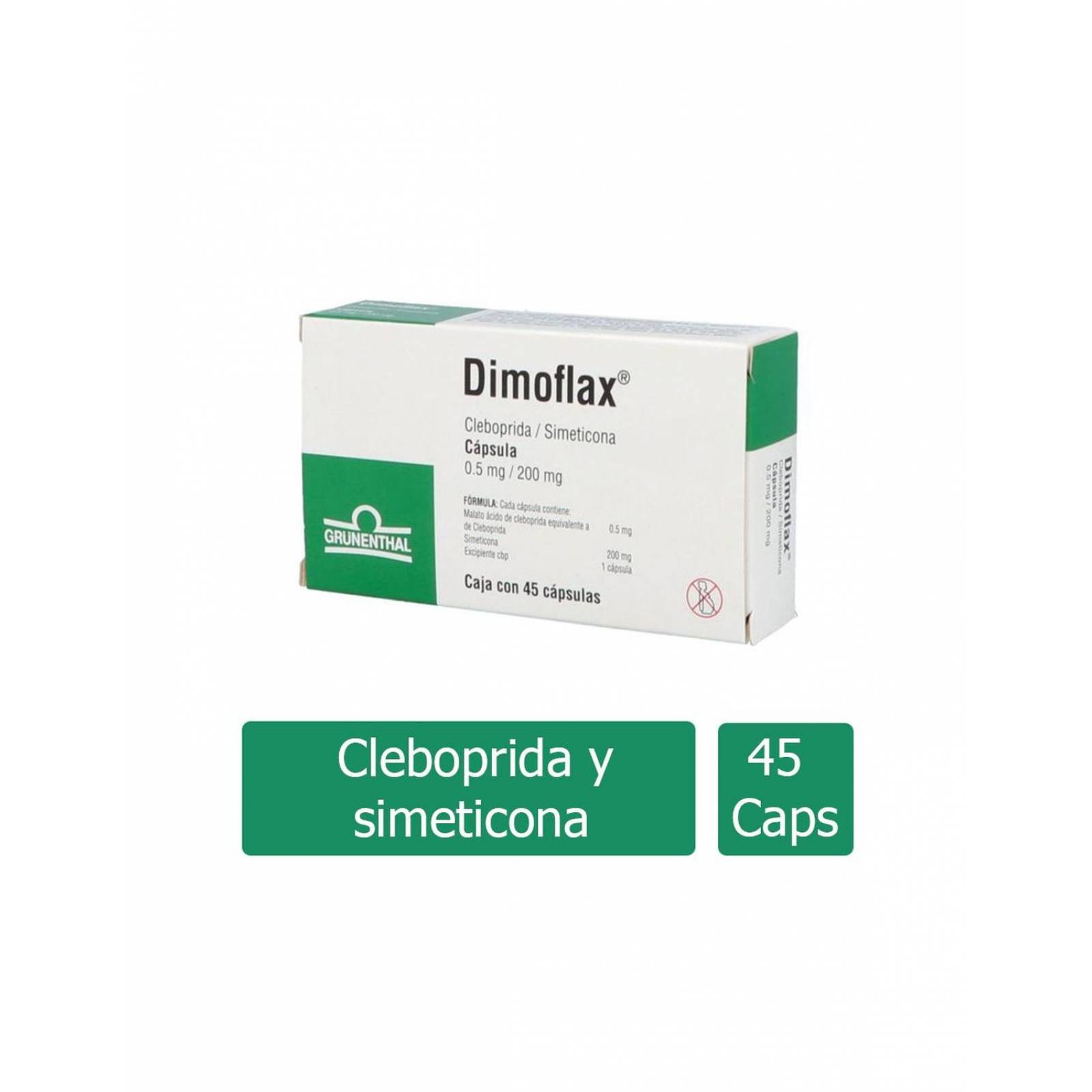 Dimoflax 0.5 mg/ 200 mg Caja Con 45 Cápsulas 