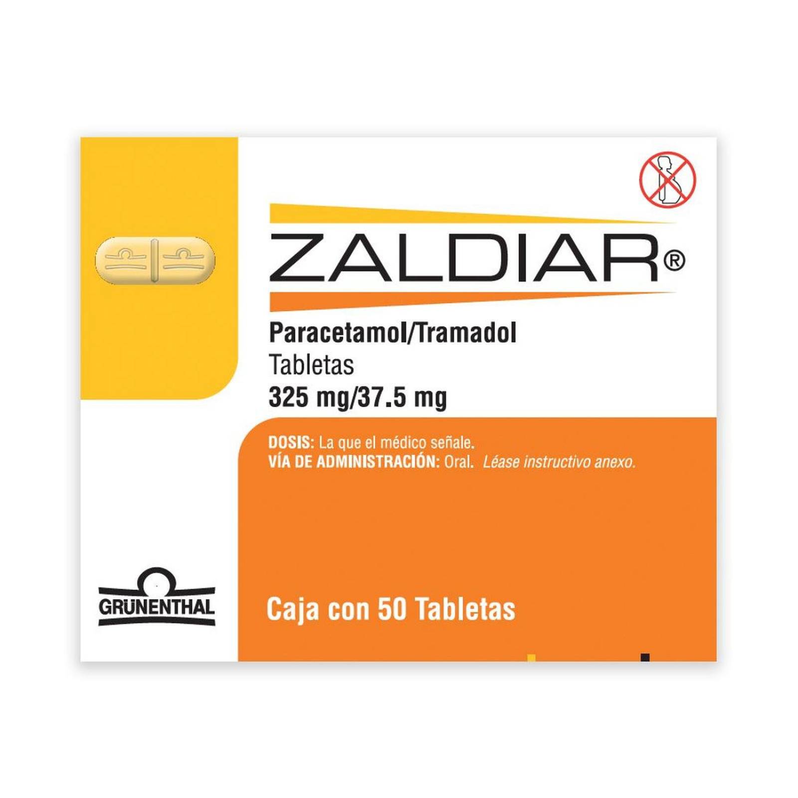 Zaldiar 325 mg / 37.5 mg Caja Con 50 Tabletas 