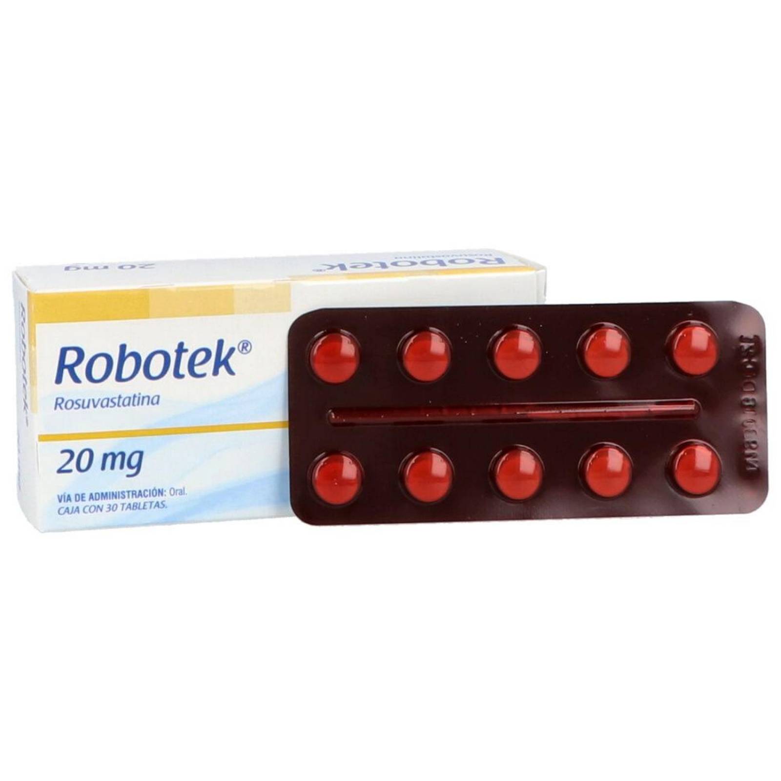 Robotek 20 mg Caja Con 30 Tabletas 