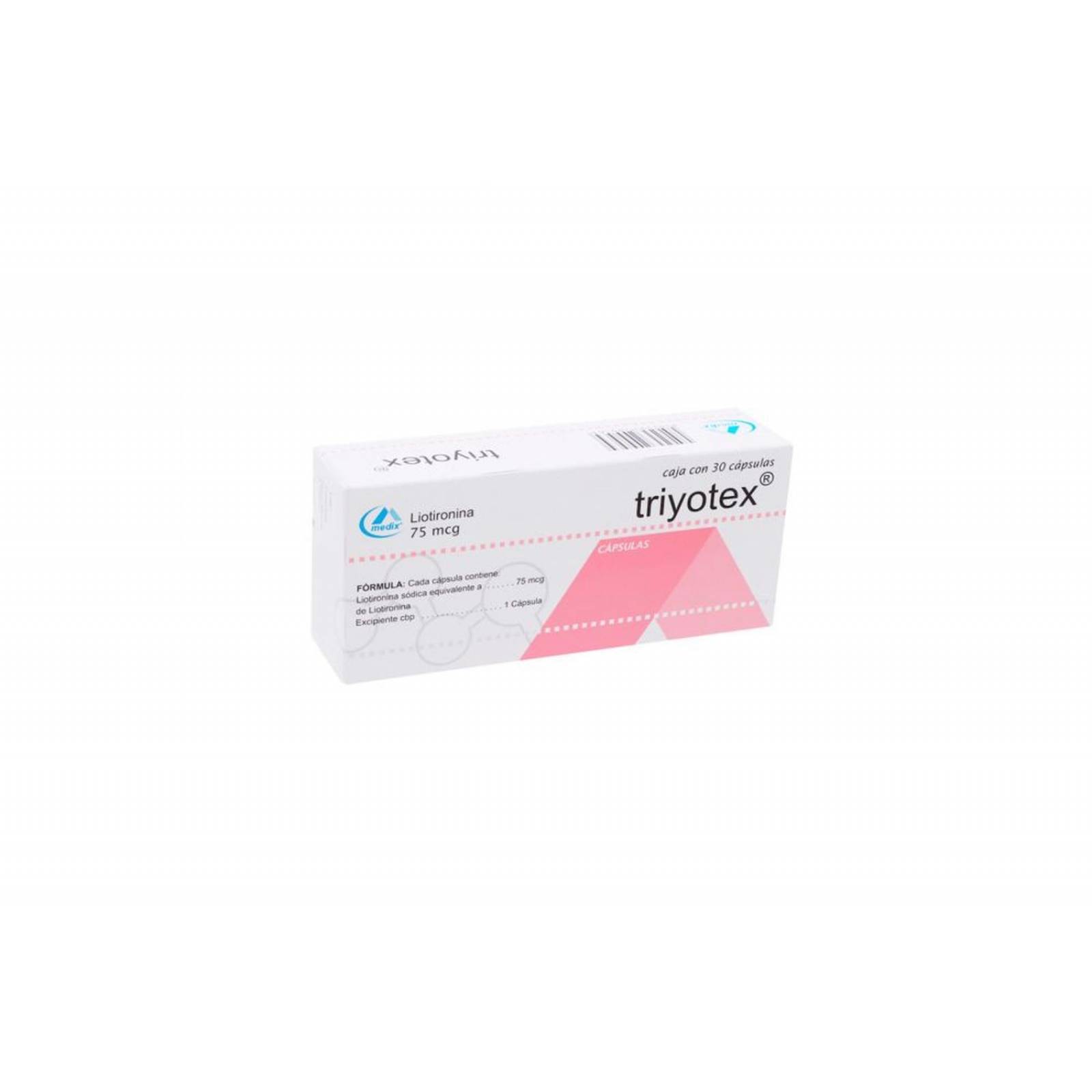 Triyotex 75 mcg Caja Con 30 Cápsulas 