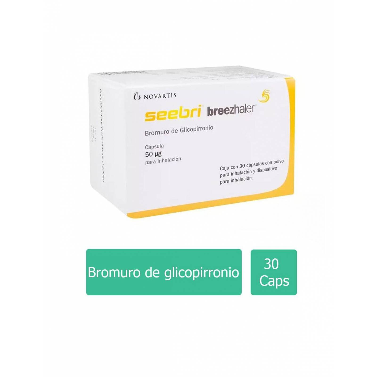 Seebri Breezhaler 50 mcg Caja Con 30 Cápsulas 