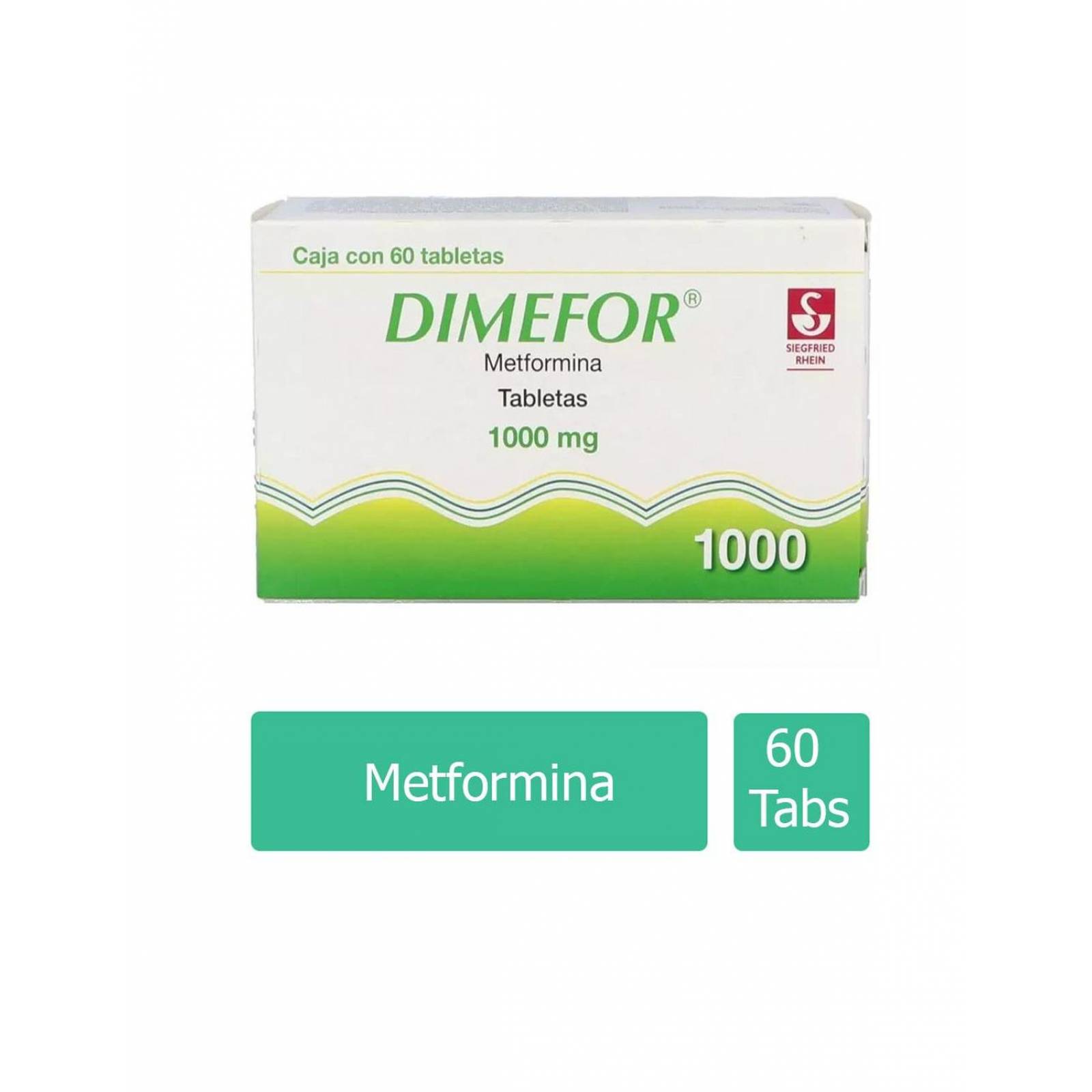 Dimefor 1000 mg Con 60 Tabletas 