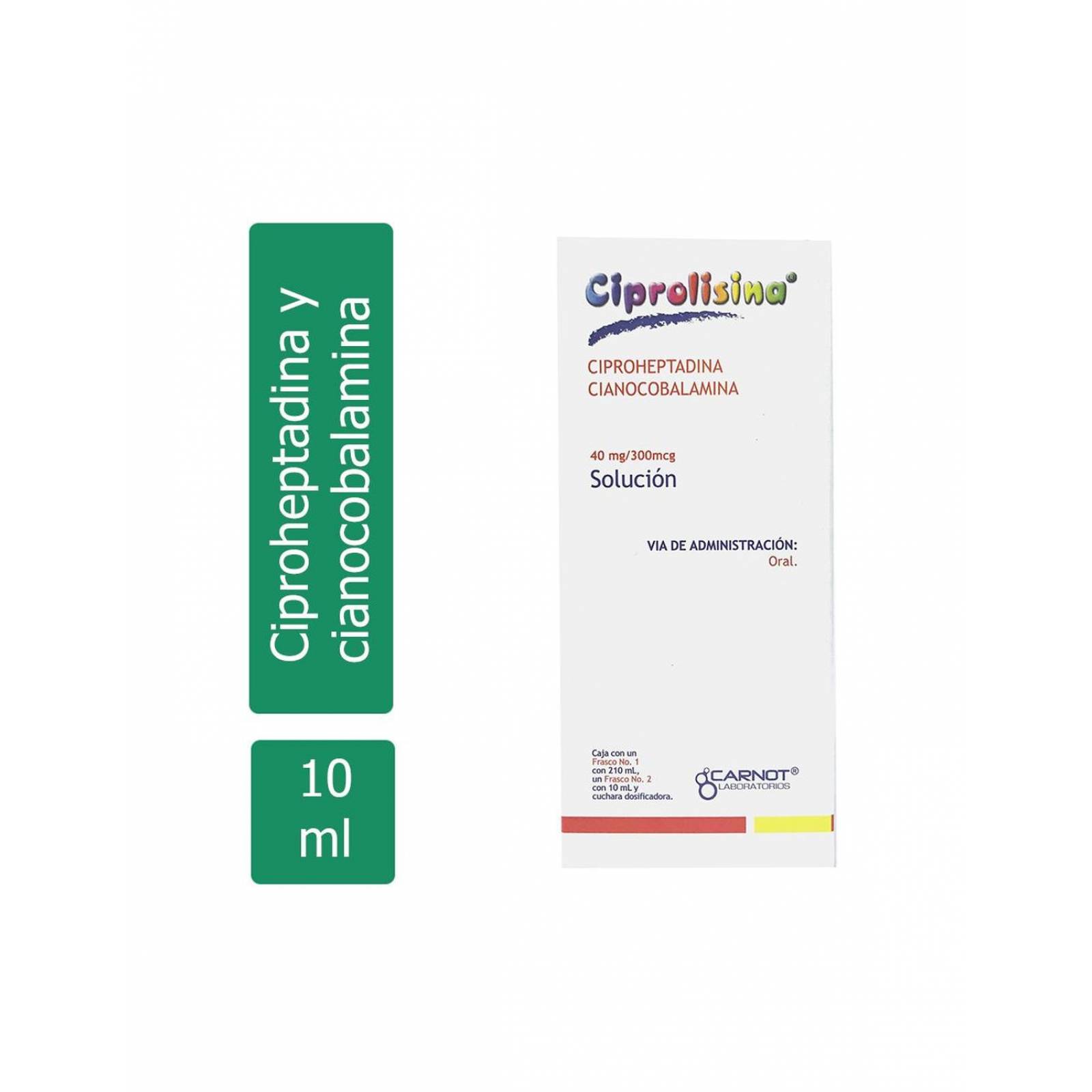 Ciprolisina 40 mg / 300 mcg Caja Con 1 Frasco Con 210 mL y 1 Frasco Con 10 mL 