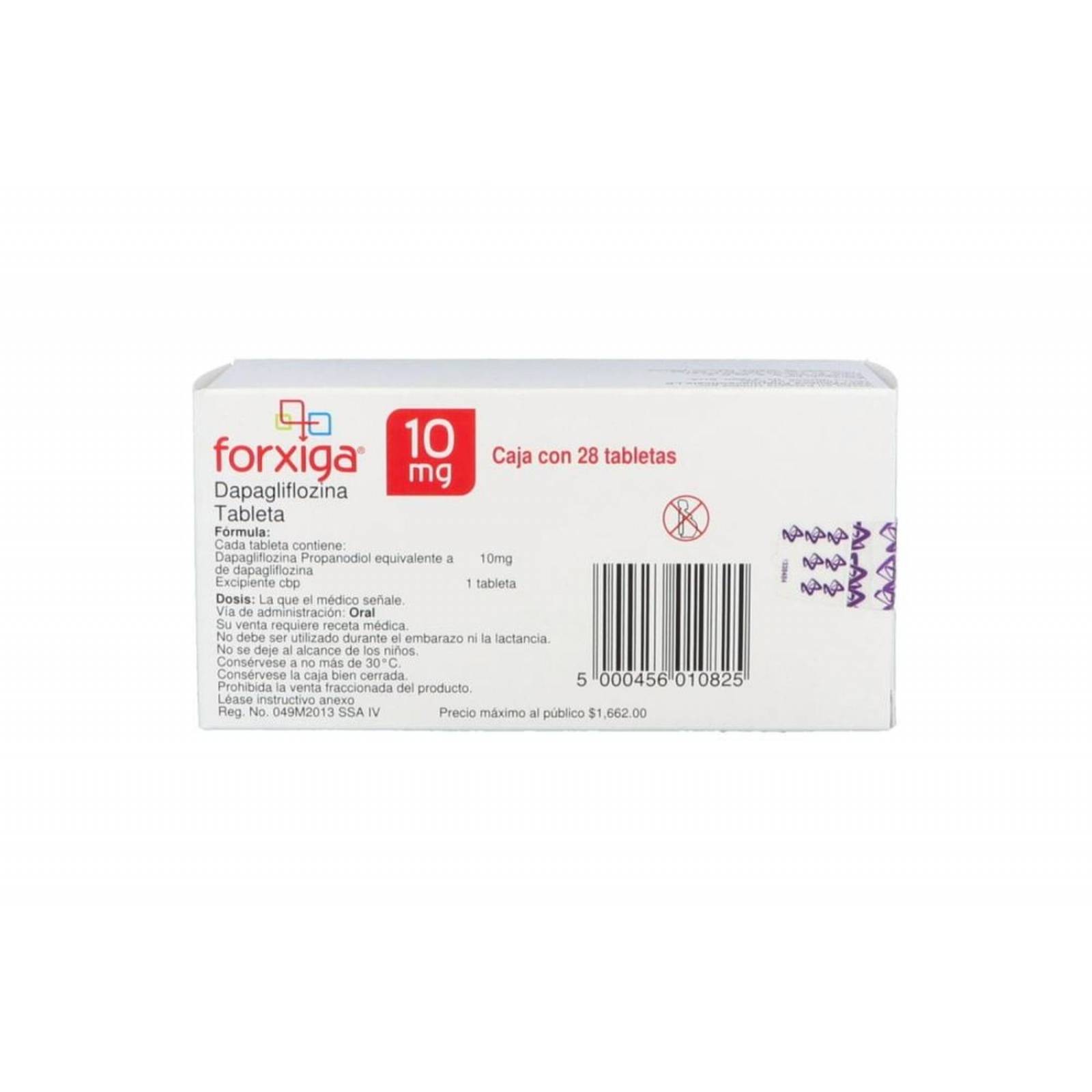 Forxiga 10 Mg Caja Con 28 Tabletas 