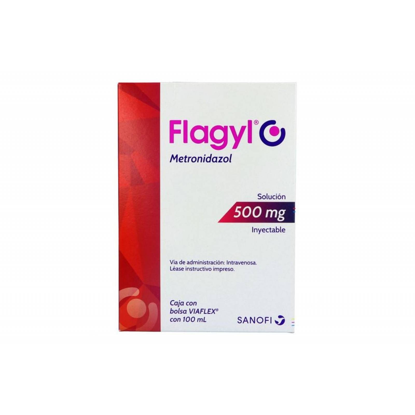 FLAGYL SOLUCIÓN INYECTABLE 500 MG BOLSA CON 100 ML 