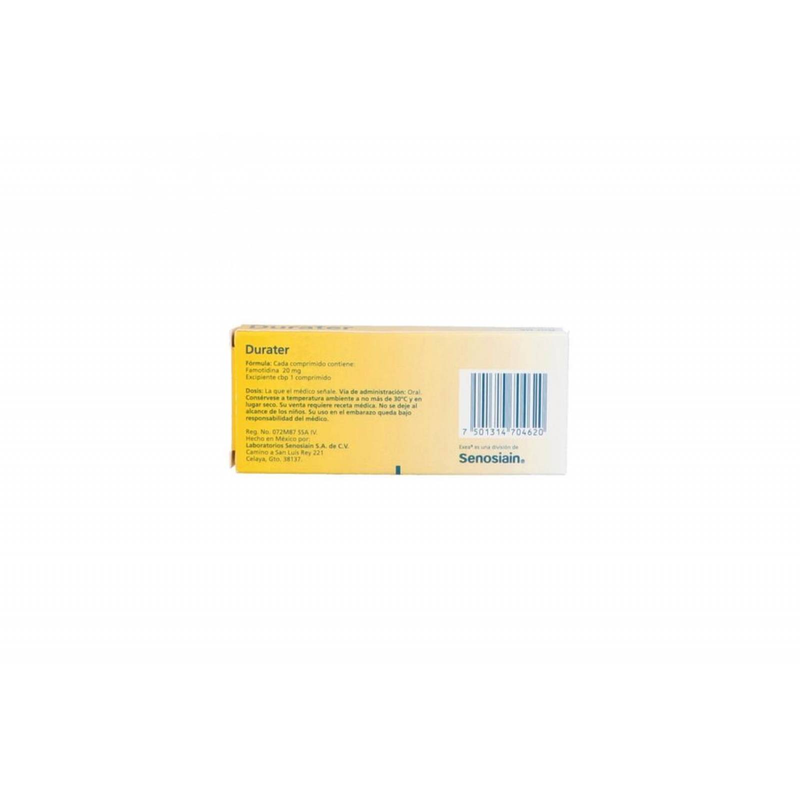Durater 20 Mg Caja Con 20 Comprimidos 