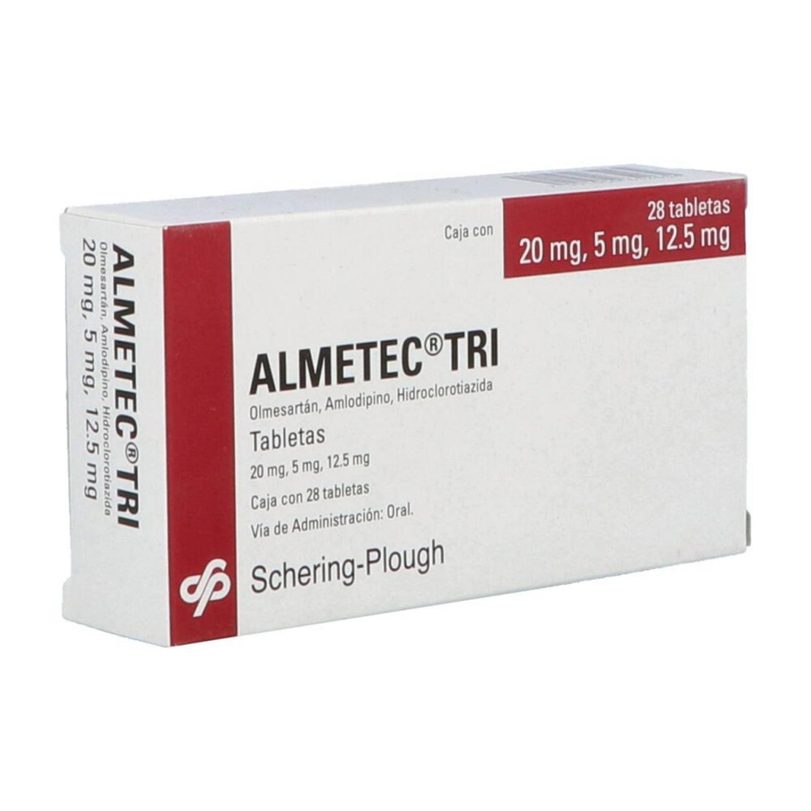 Almetec Tri 20mg/5mg/12.5mg Caja Con 28 Tabletas 