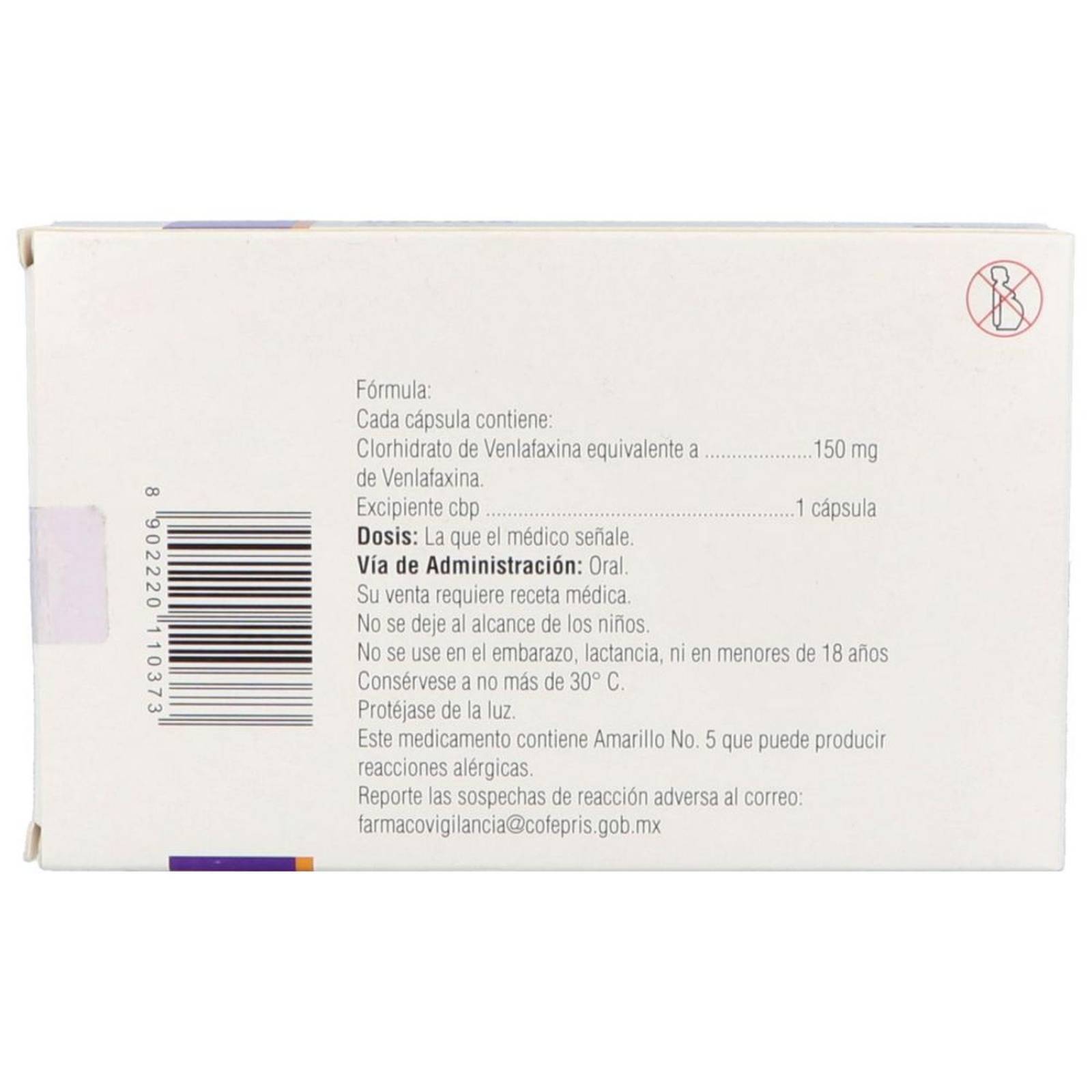 Vextor 150 mg Caja Con 10 Cápsulas De Liberación Prolongada 