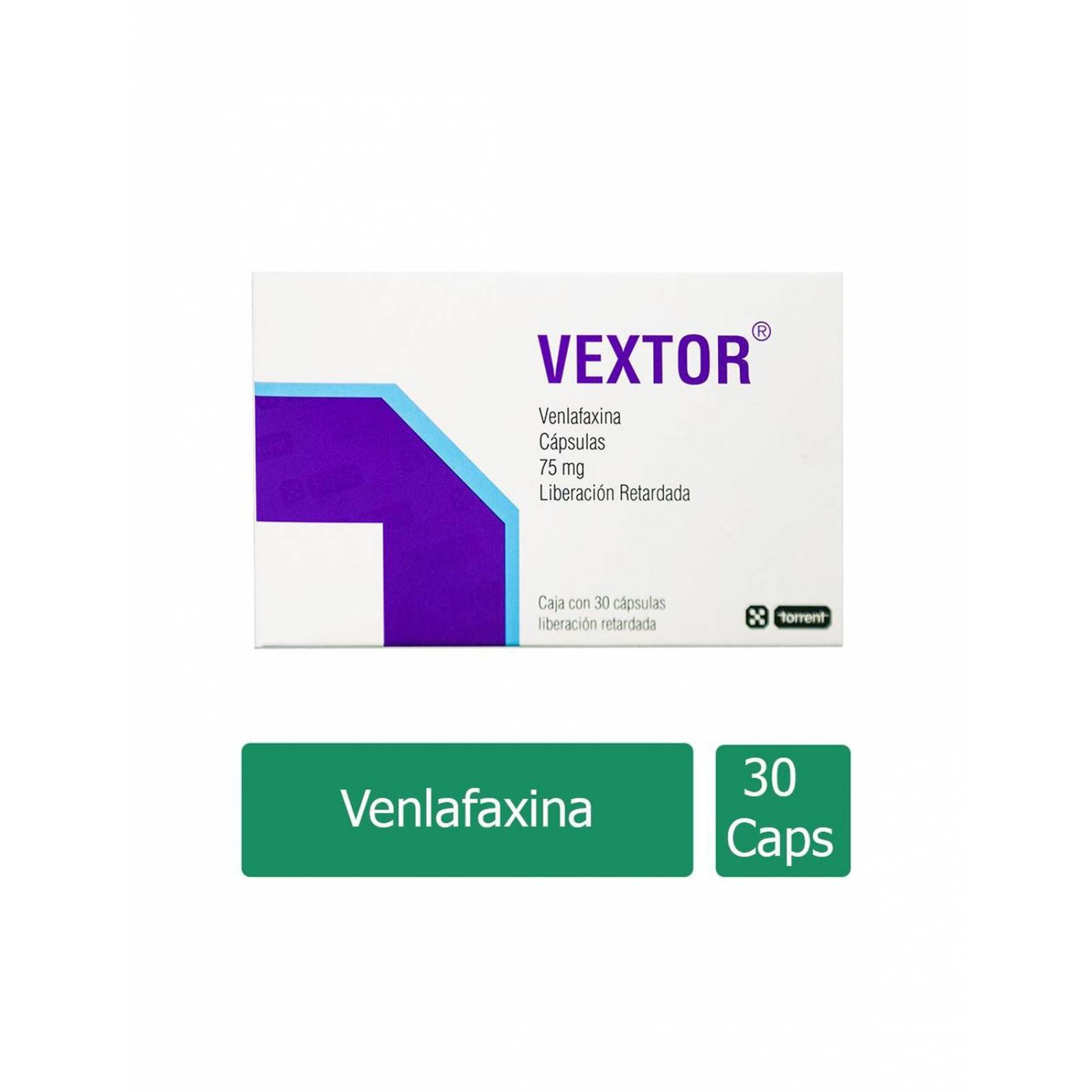 Vextor 75 mg Caja Con 30 Cápsulas De Liberación Retardada 