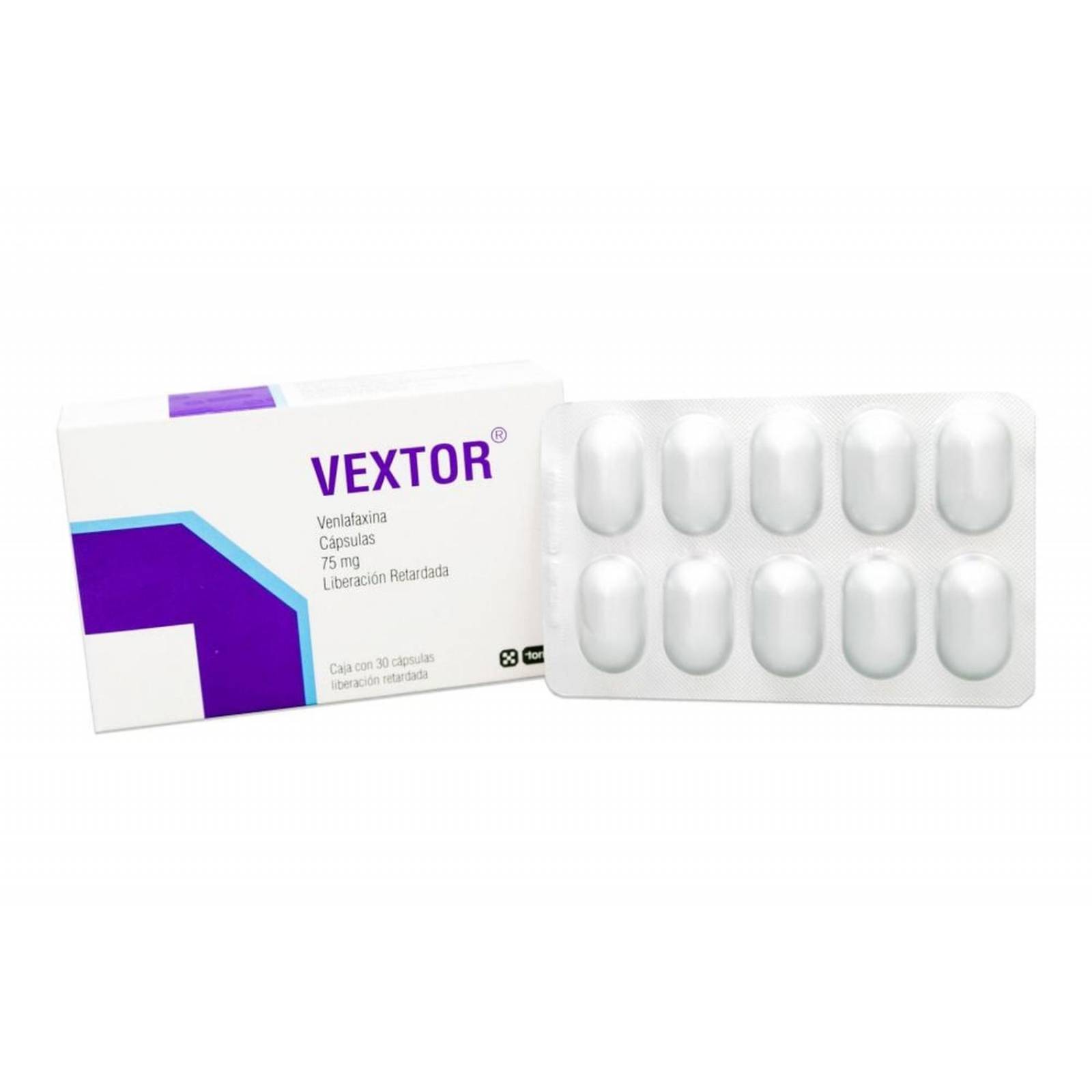 Vextor 75 mg Caja Con 30 Cápsulas De Liberación Retardada 