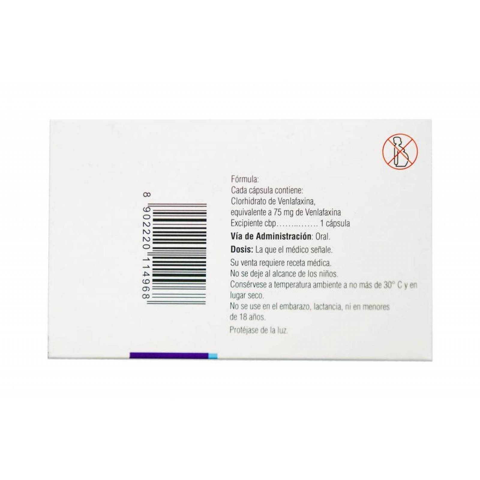 Vextor 75 mg Caja Con 30 Cápsulas De Liberación Retardada 