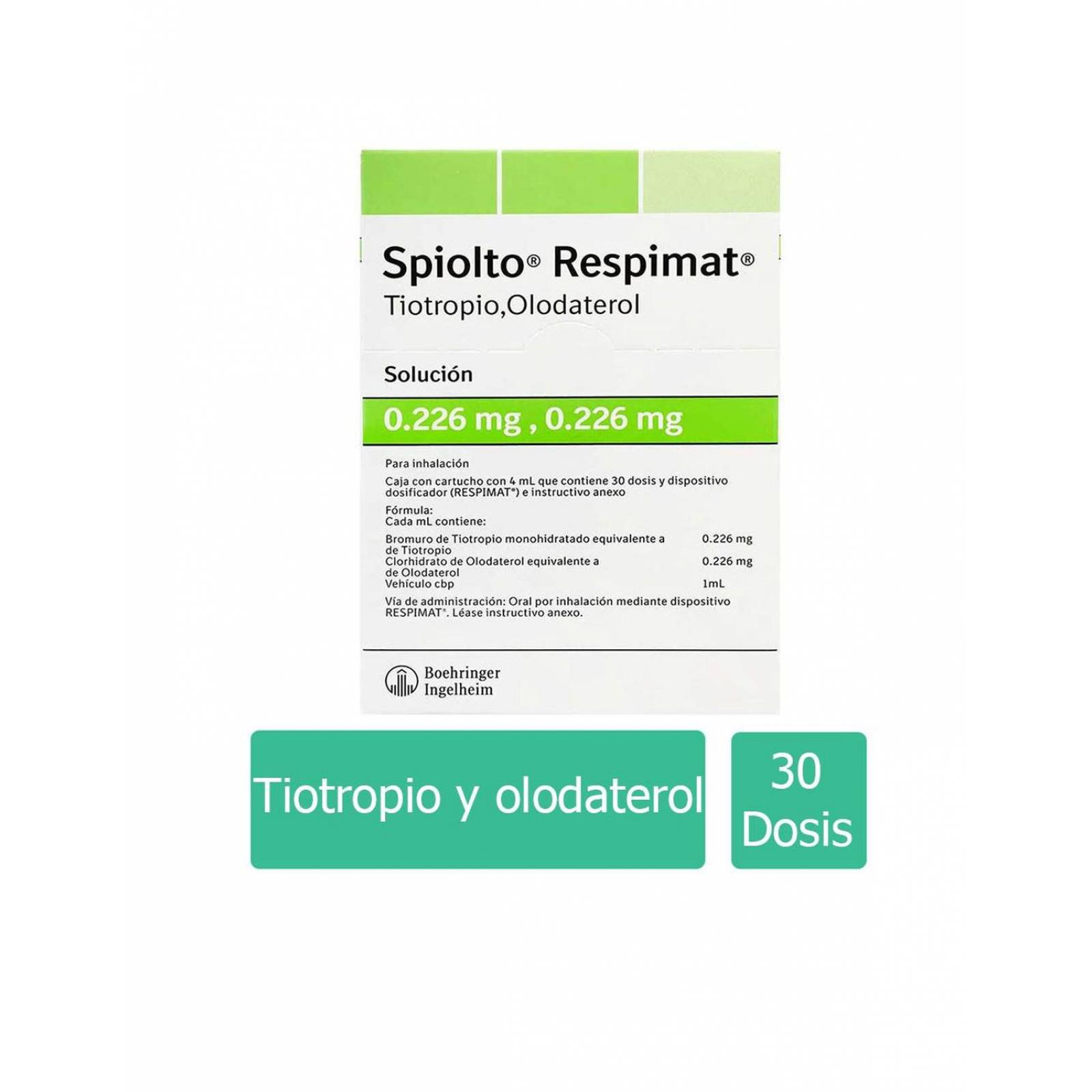 Spiolto Respimat Caja Con Cartucho Con 4 mL Con 30 Dosis y Dispositivo Dosificador 