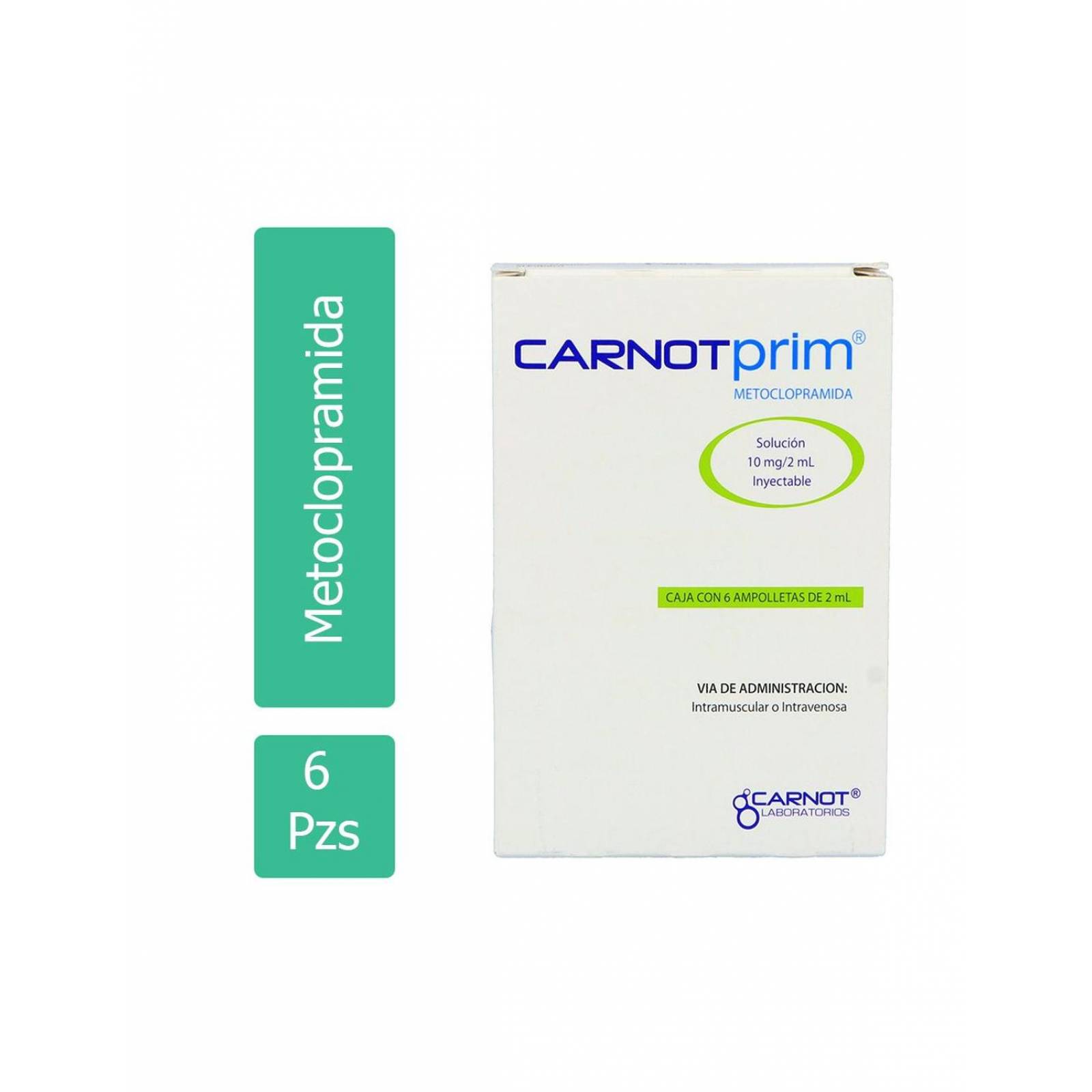 Carnotprim Solución Inyectable 10 mg / 2 mL Caja Con 6 Ampolletas De 2mL 