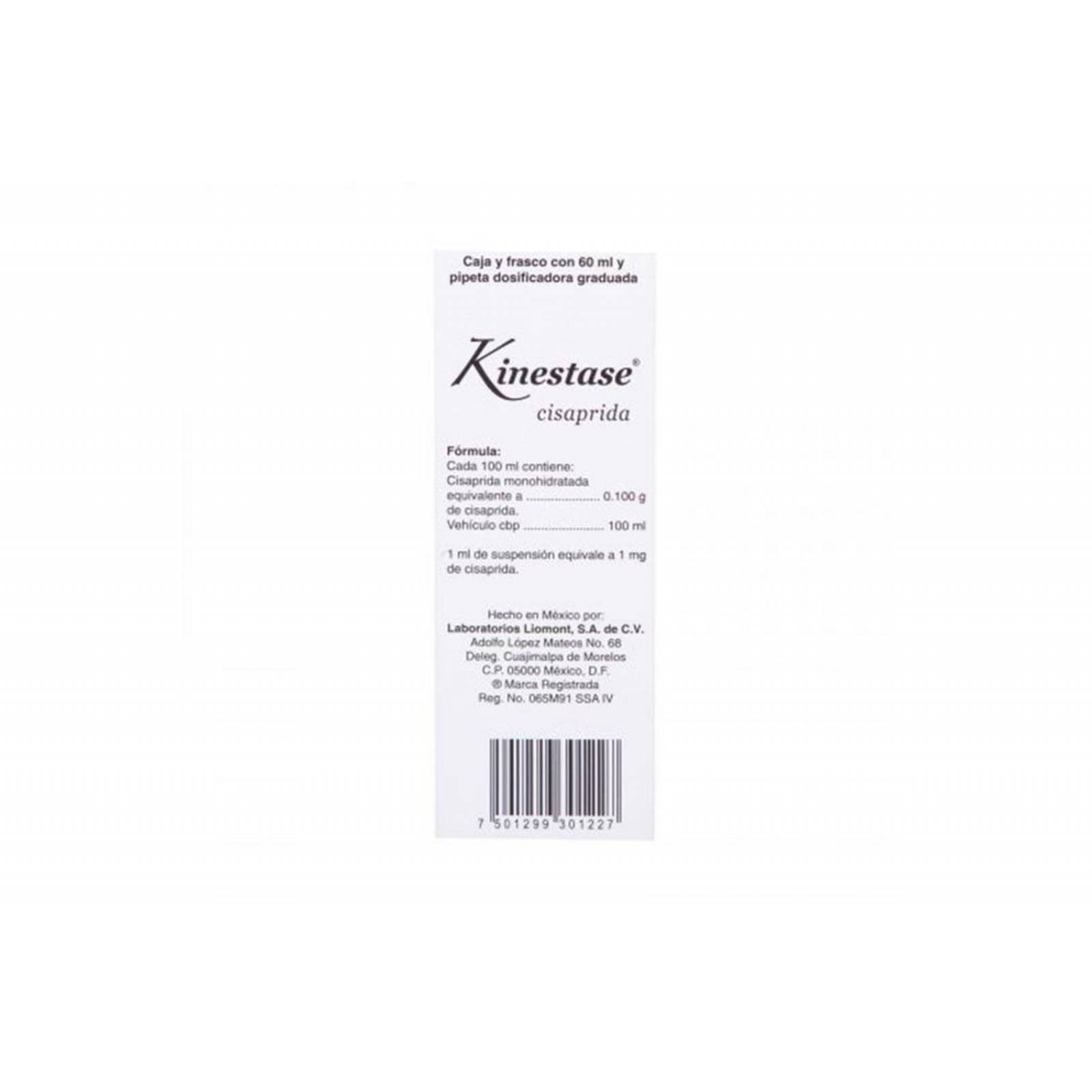 Kinestase 1 mg Suspensión Caja Con Frasco Con 60 mL 