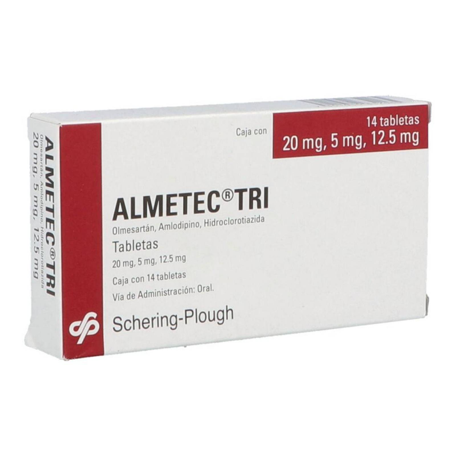 Almetec Tri 20 mg/5 mg/ 12.5 mg Caja Con 14 Tabletas 