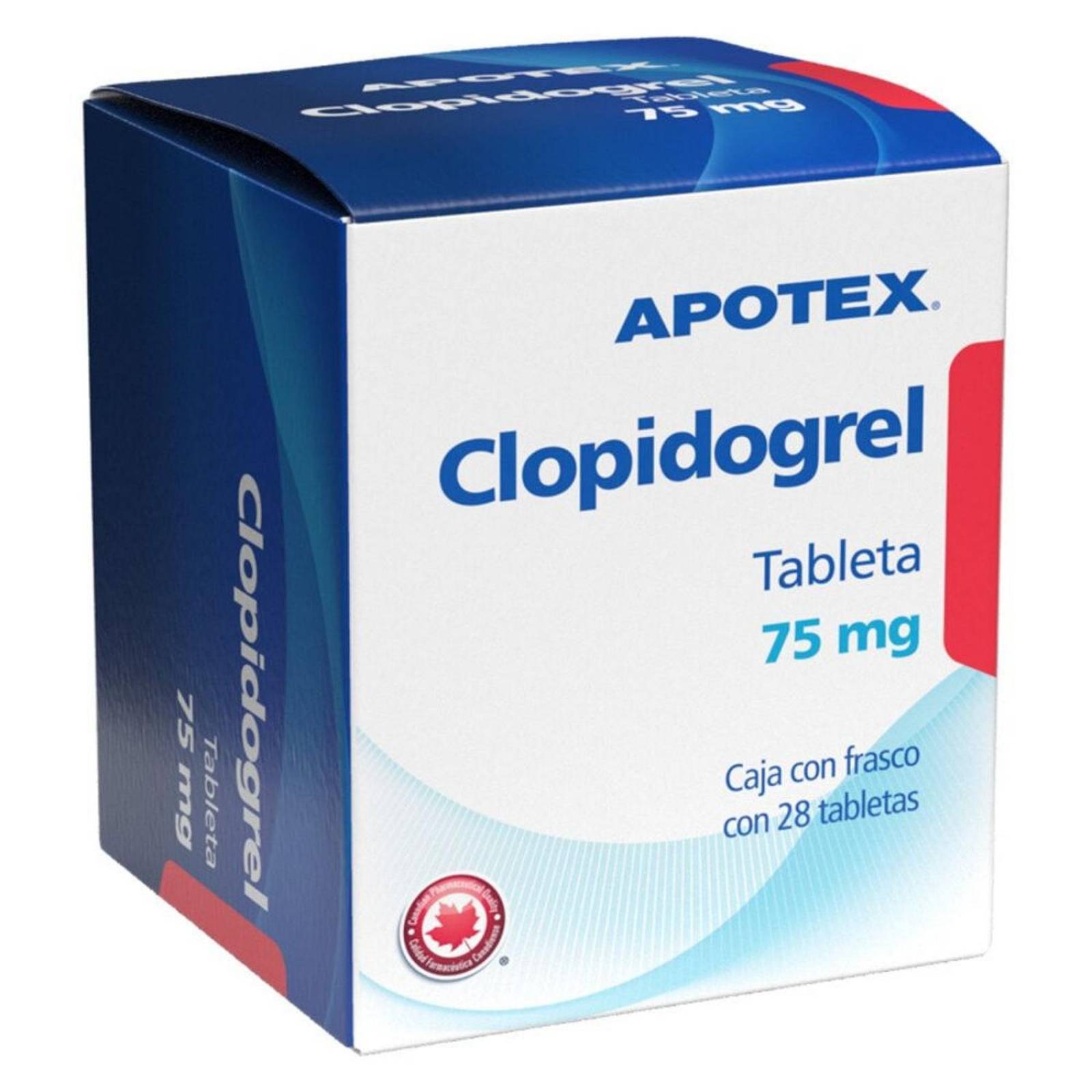 Clopidogrel 75 mg Caja Con Frasco Con 28 Tabletas 