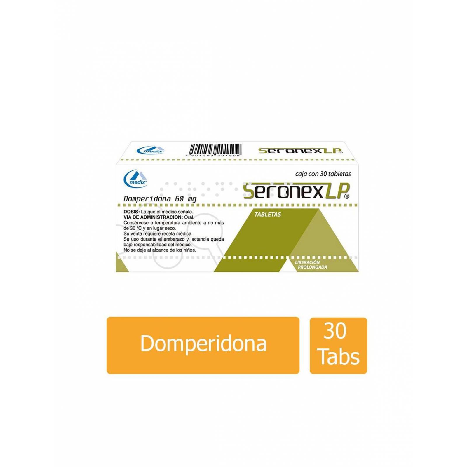 Seronex LP 60 mg Caja Con 30 Tabletas 