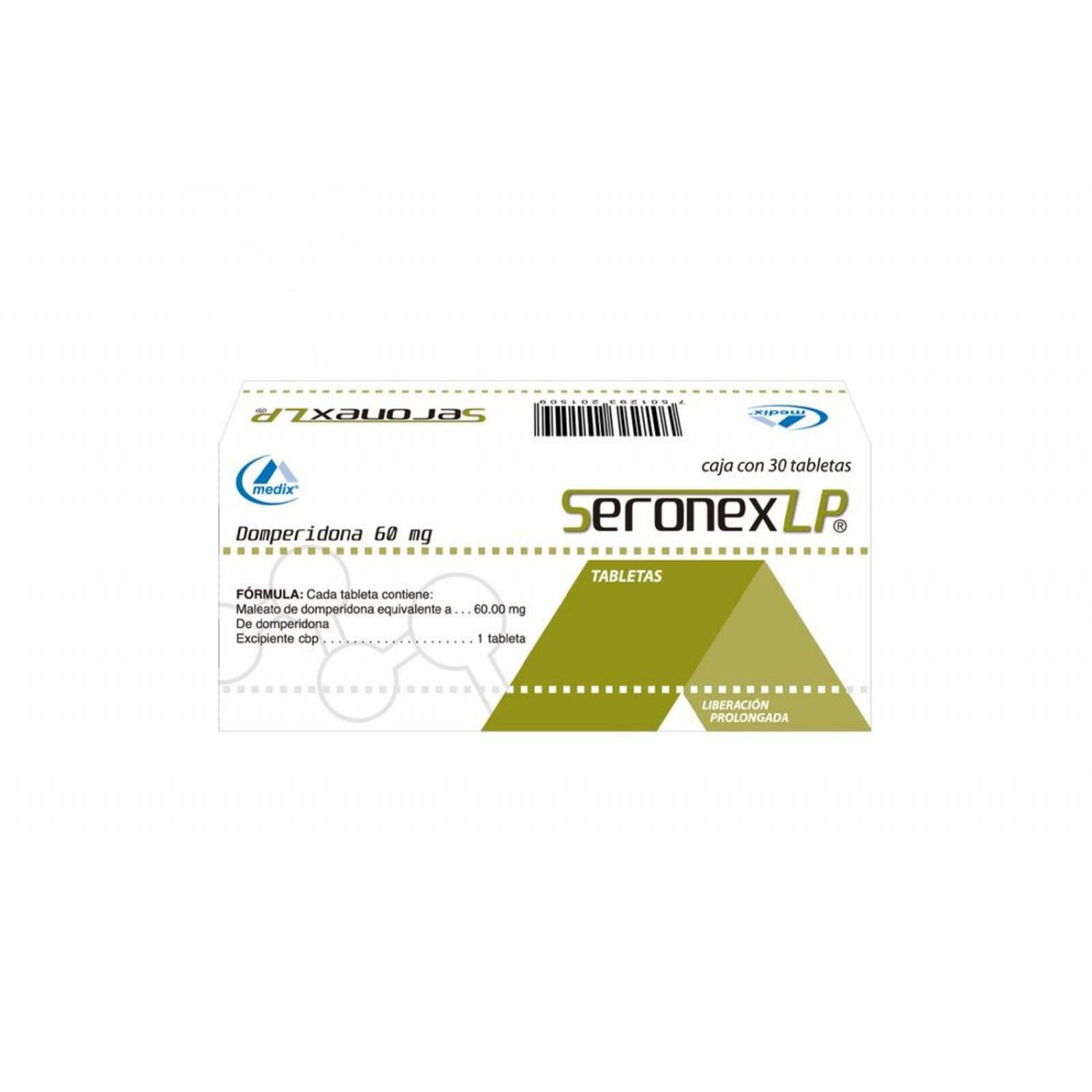 Seronex LP 60 mg Caja Con 30 Tabletas 