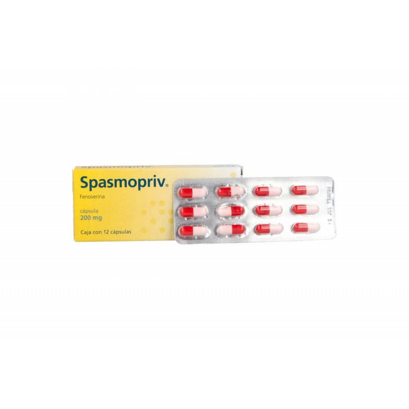 Spasmopriv 200 mg Caja Con 12 Cápsulas 