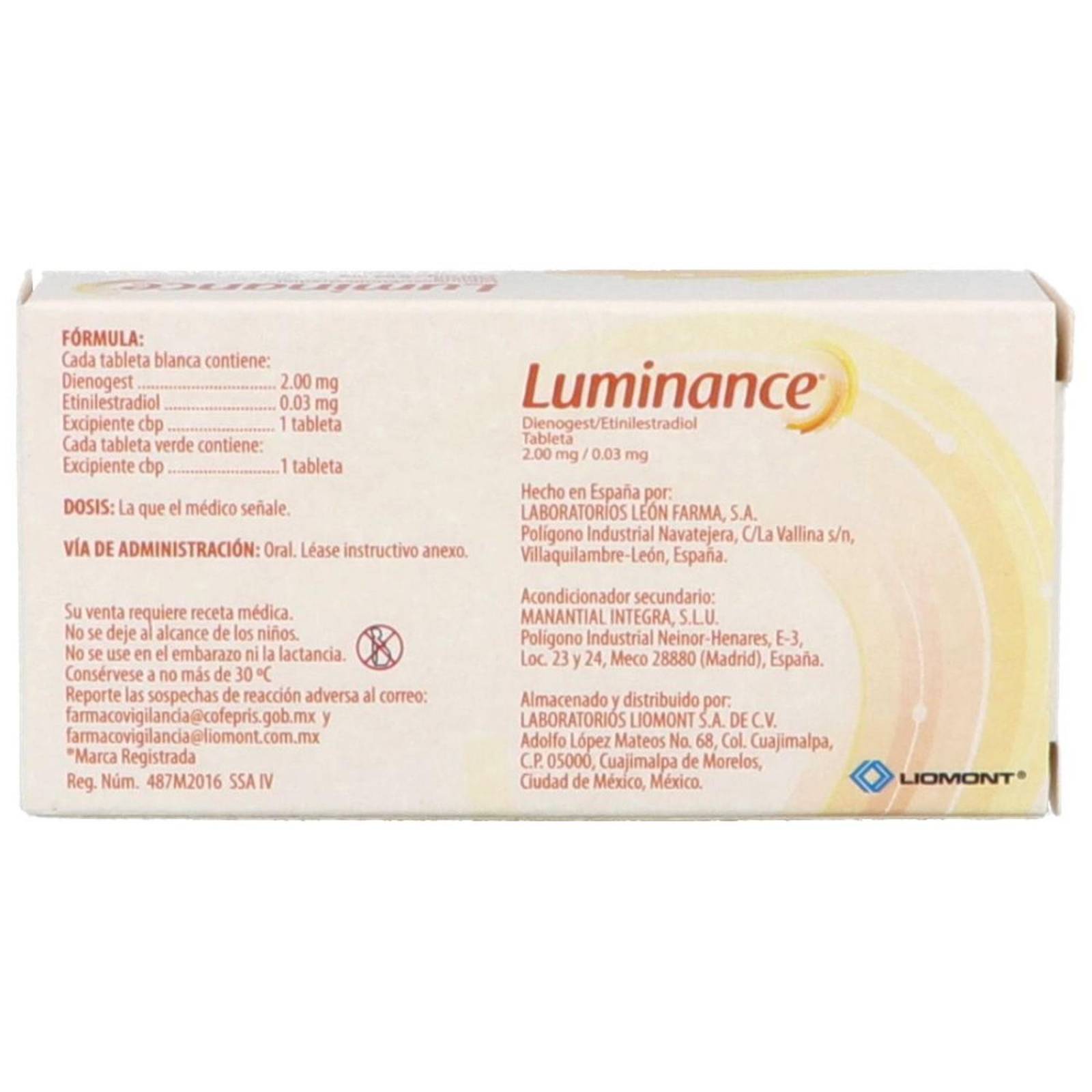 Luminance 2.00 mg/0.03 mg Caja Con 28 Comprimidos 
