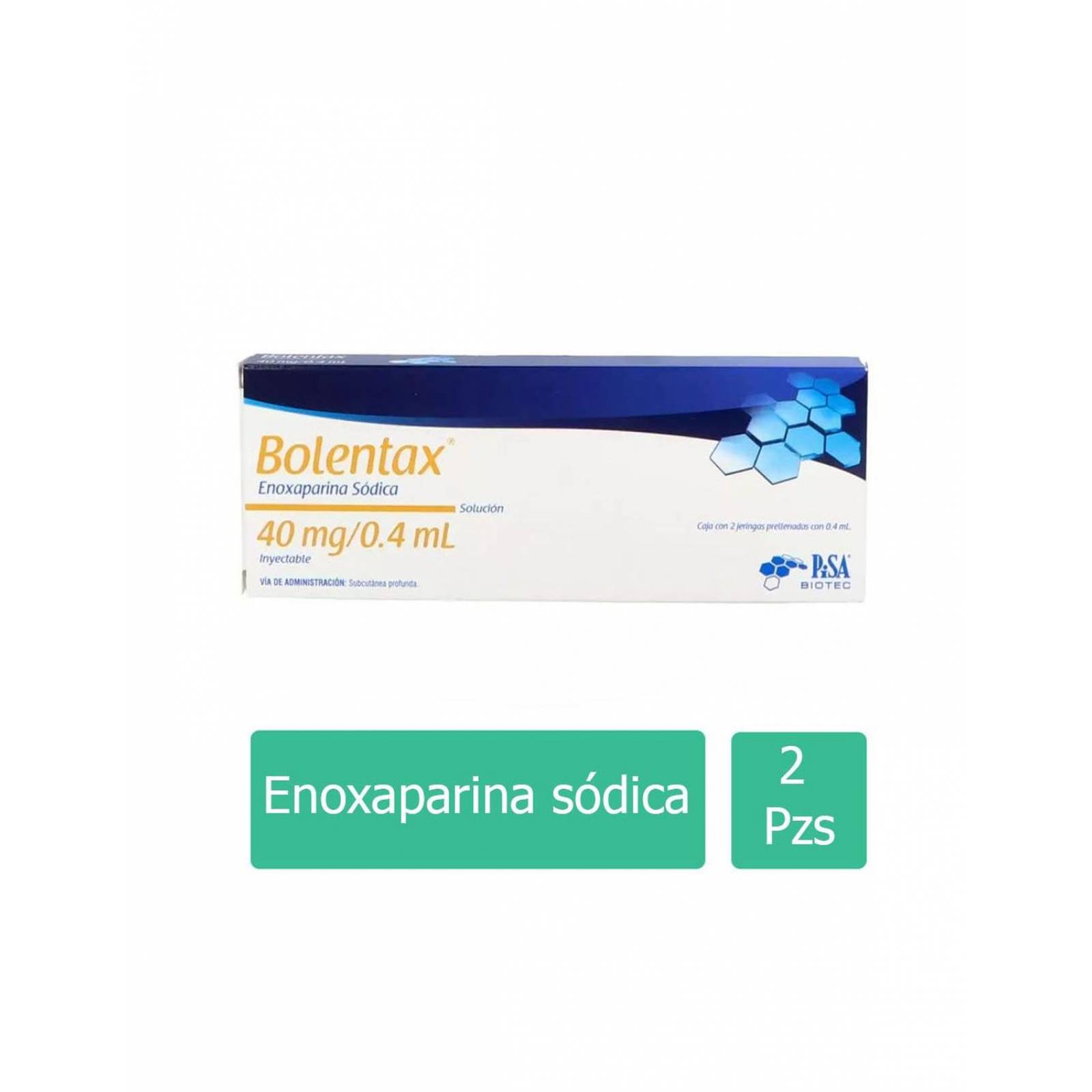 Bolentax 40 mg/0.4 ml Caja 2 Jeringas Prellenadas - RX 