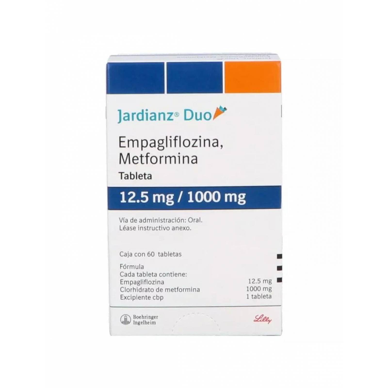 Jardianz Duo 12.5/1000 mg Con 60 Tabletas 
