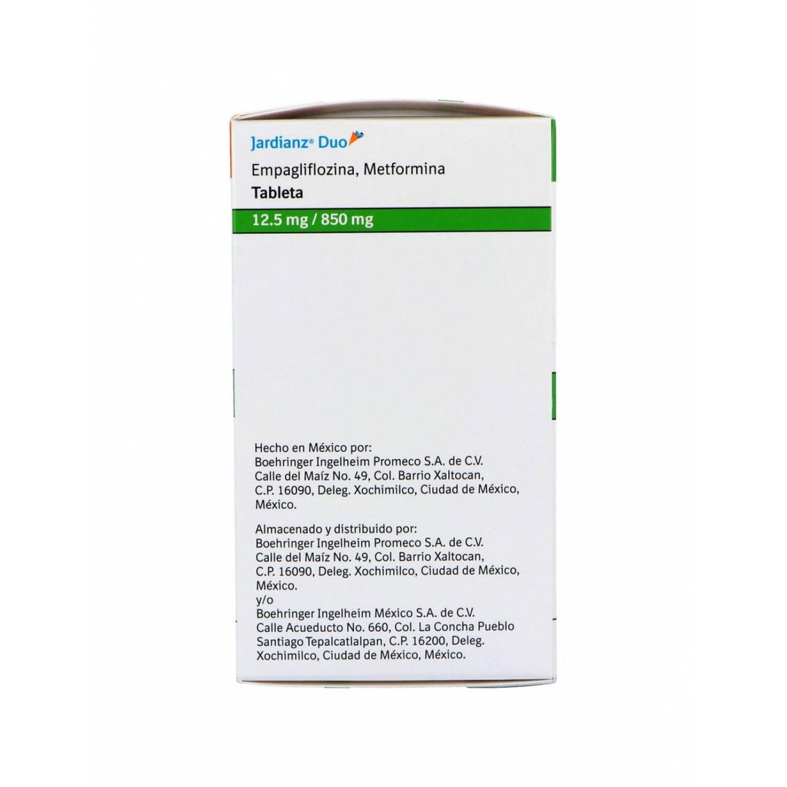 Jardianz Duo 12.5 mg / 850 mg Caja Con 60 Tabletas 