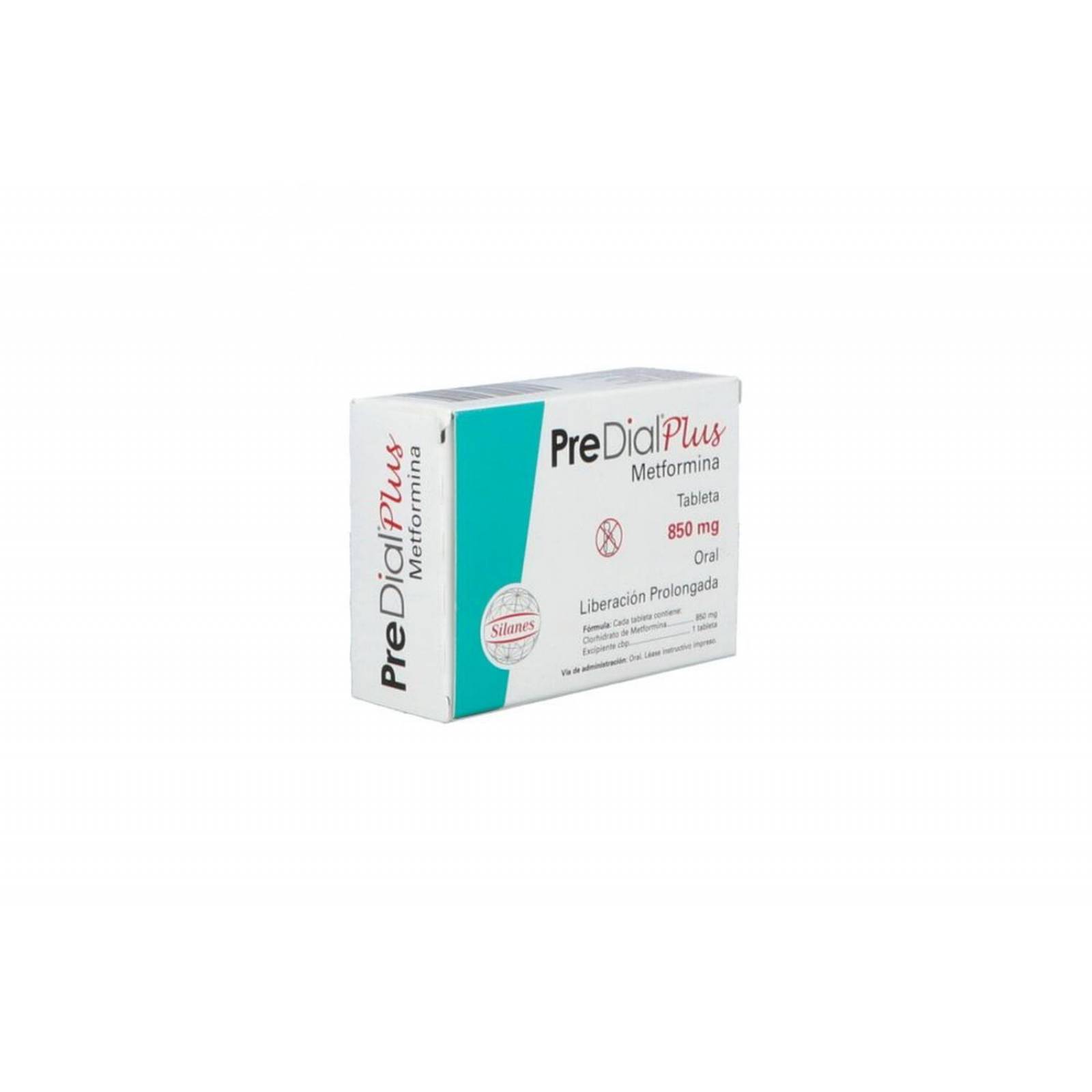 PreDial Plus 850 mg Caja Con 30 Tabletas 