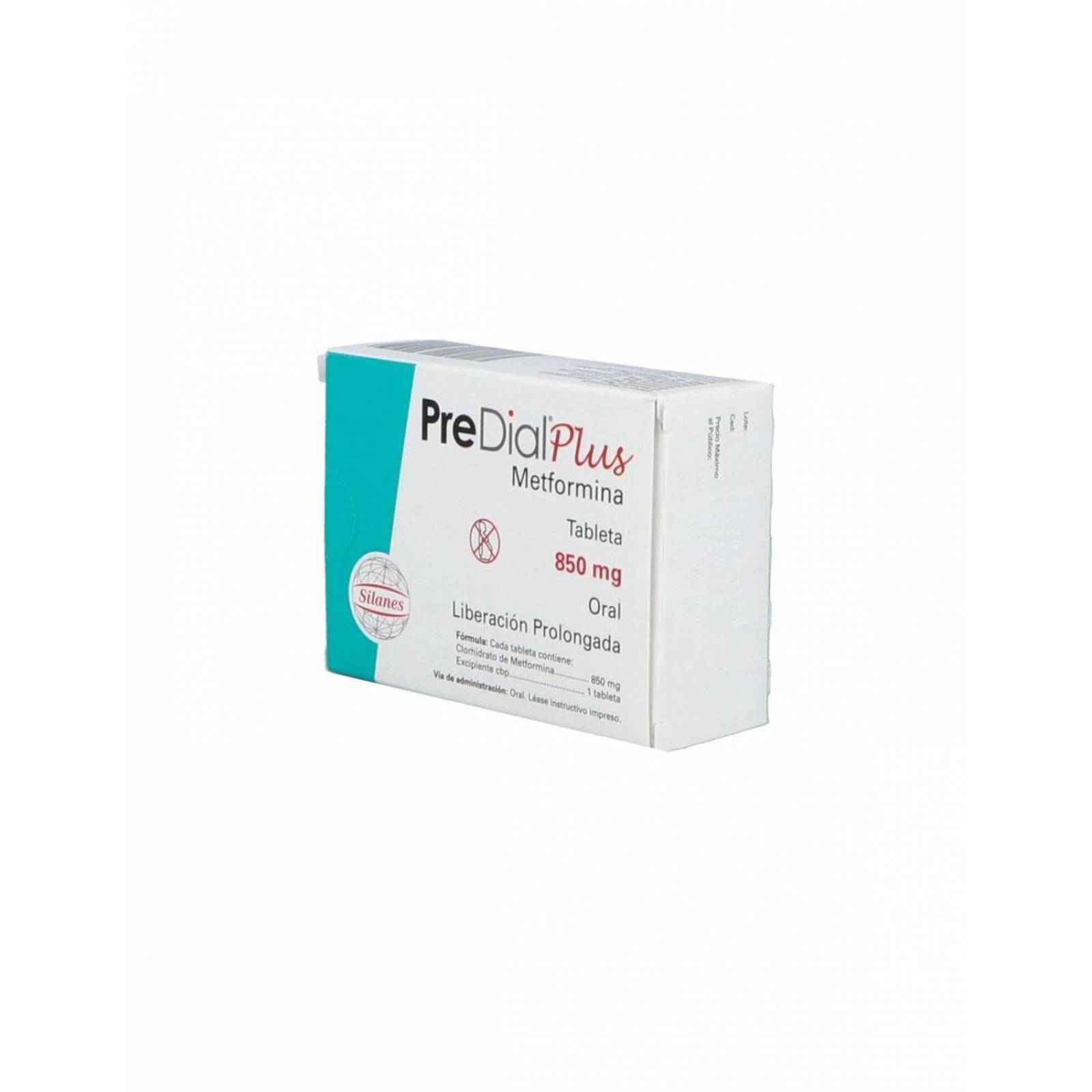 PreDial Plus 850 mg Caja Con 30 Tabletas 