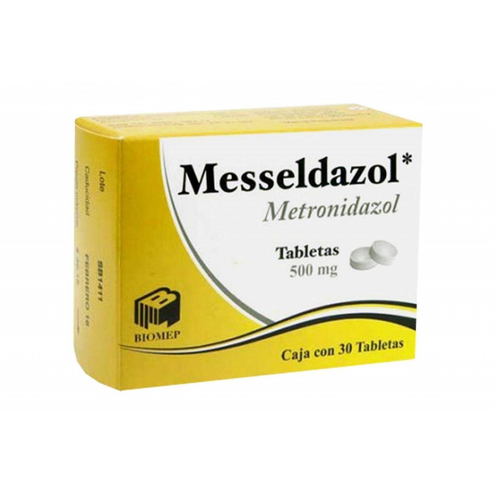 Metronidazol 500 mg. 30 Tabletas