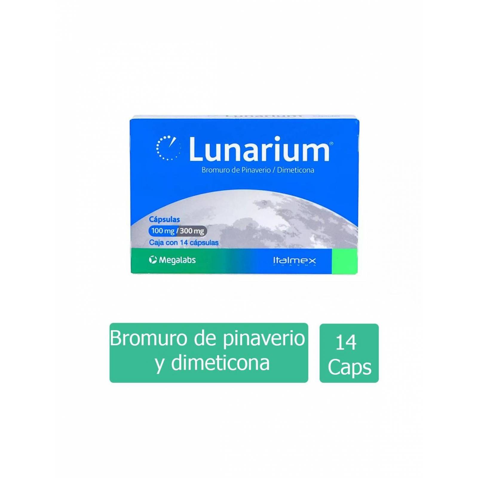 Lunarium 100 / 300 mg Caja Con 14 Cápsulas 