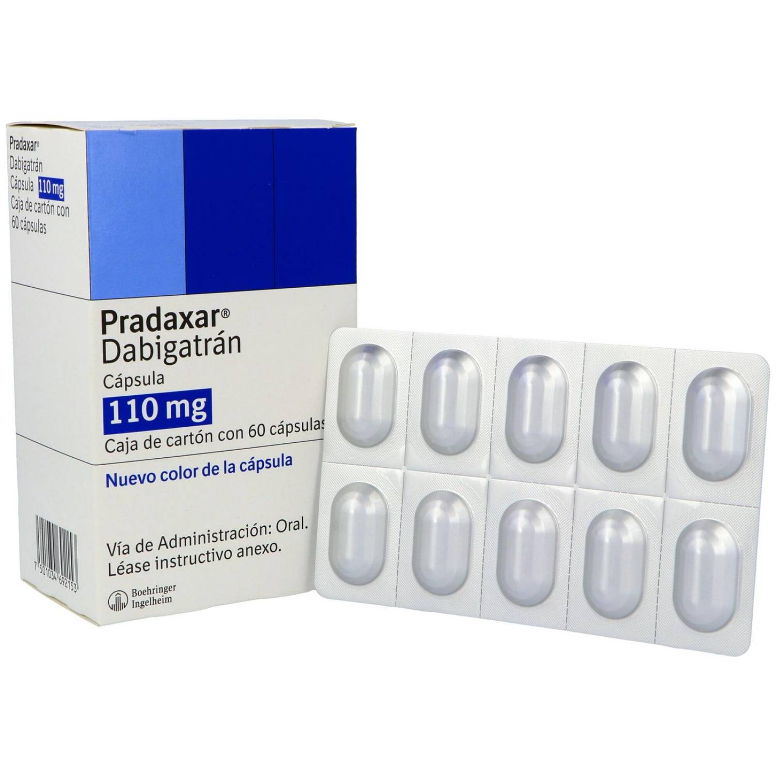 Pradaxar 110 mg Caja Con 60 Cápsulas - RX 
