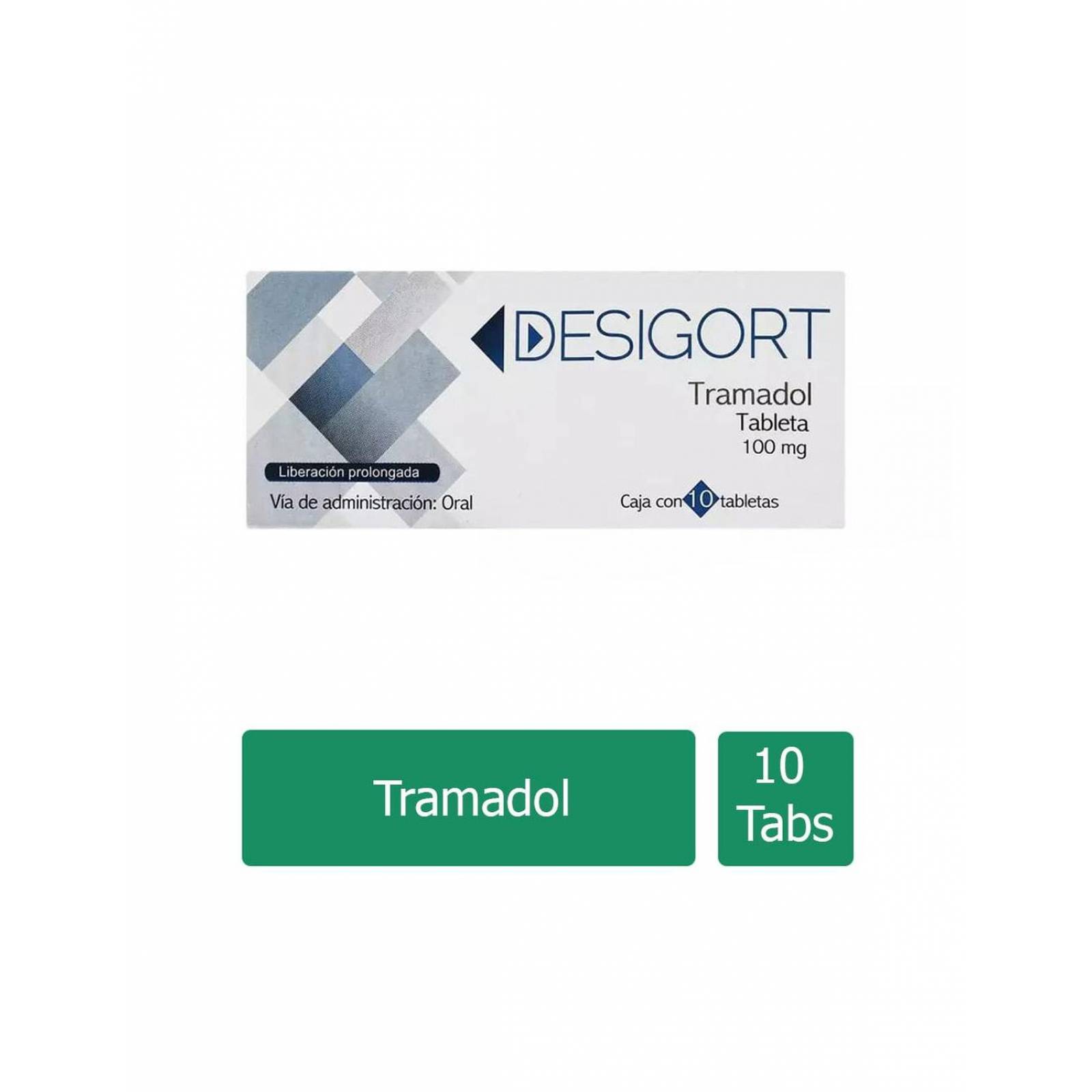Desigort Tramadol 100 mg Caja Con 10 Tabletas 
