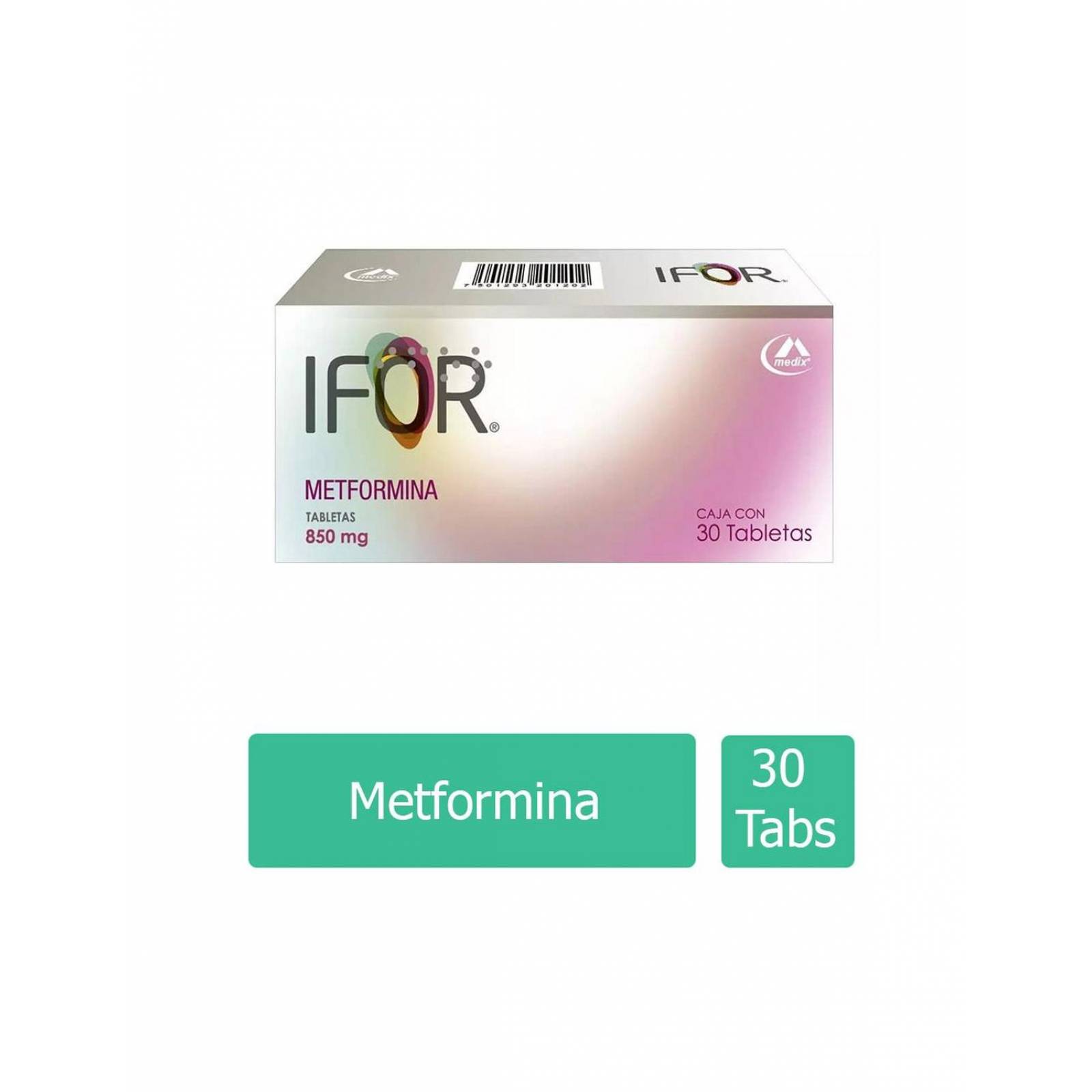 Ifor 850 mg Caja Con 30 Tabletas 