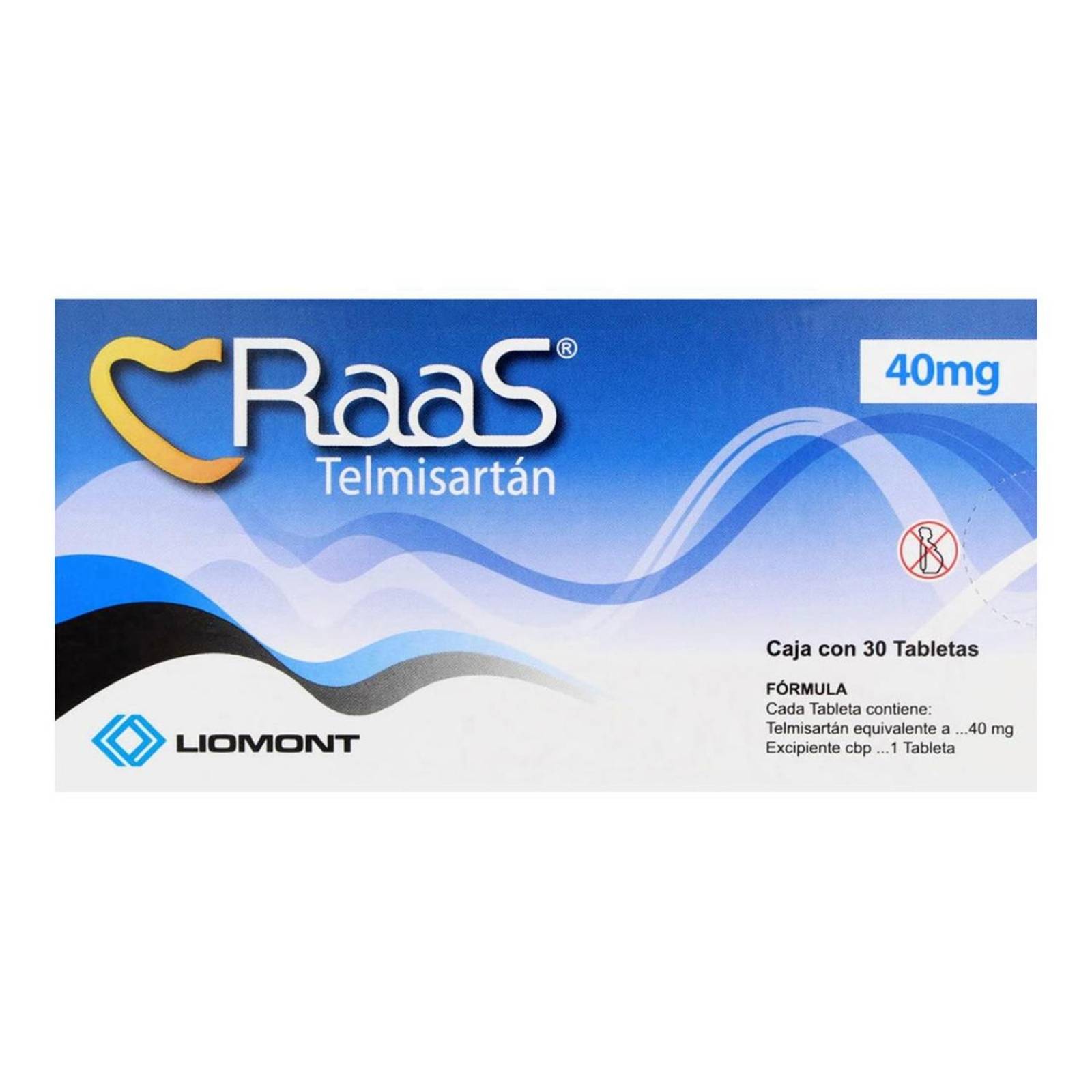 Raas 40 mg Caja Con 30 Tabletas 