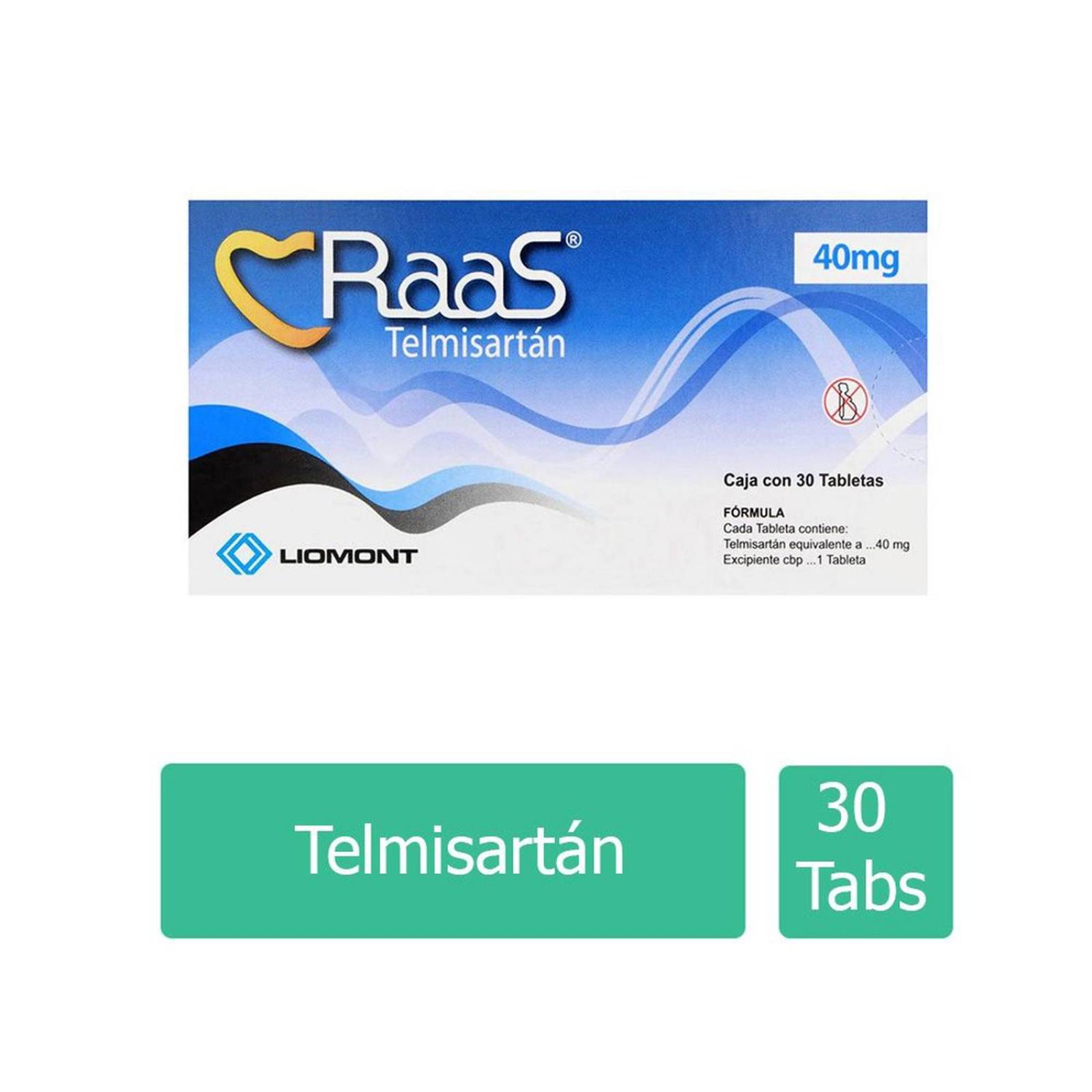 Raas 40 mg Caja Con 30 Tabletas 