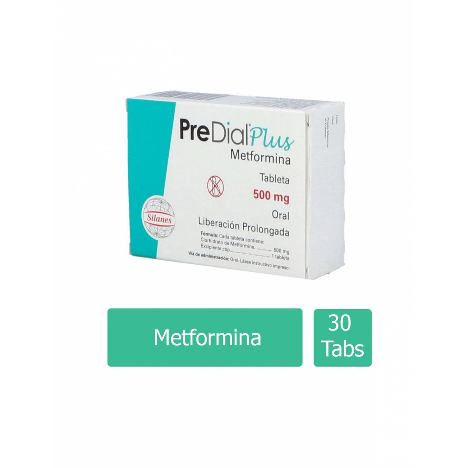 PreDial Plus 500 mg Caja Con 30 Tabletas 
