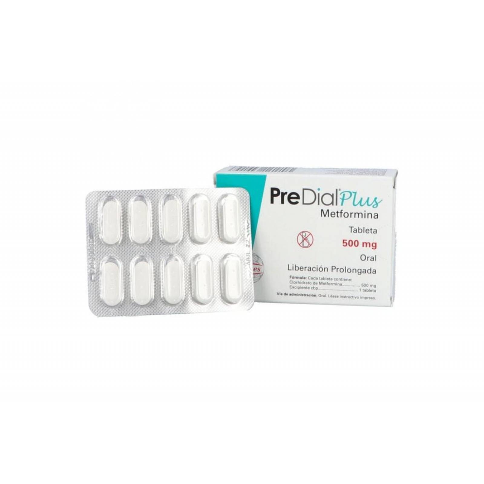 PreDial Plus 500 mg Caja Con 30 Tabletas 