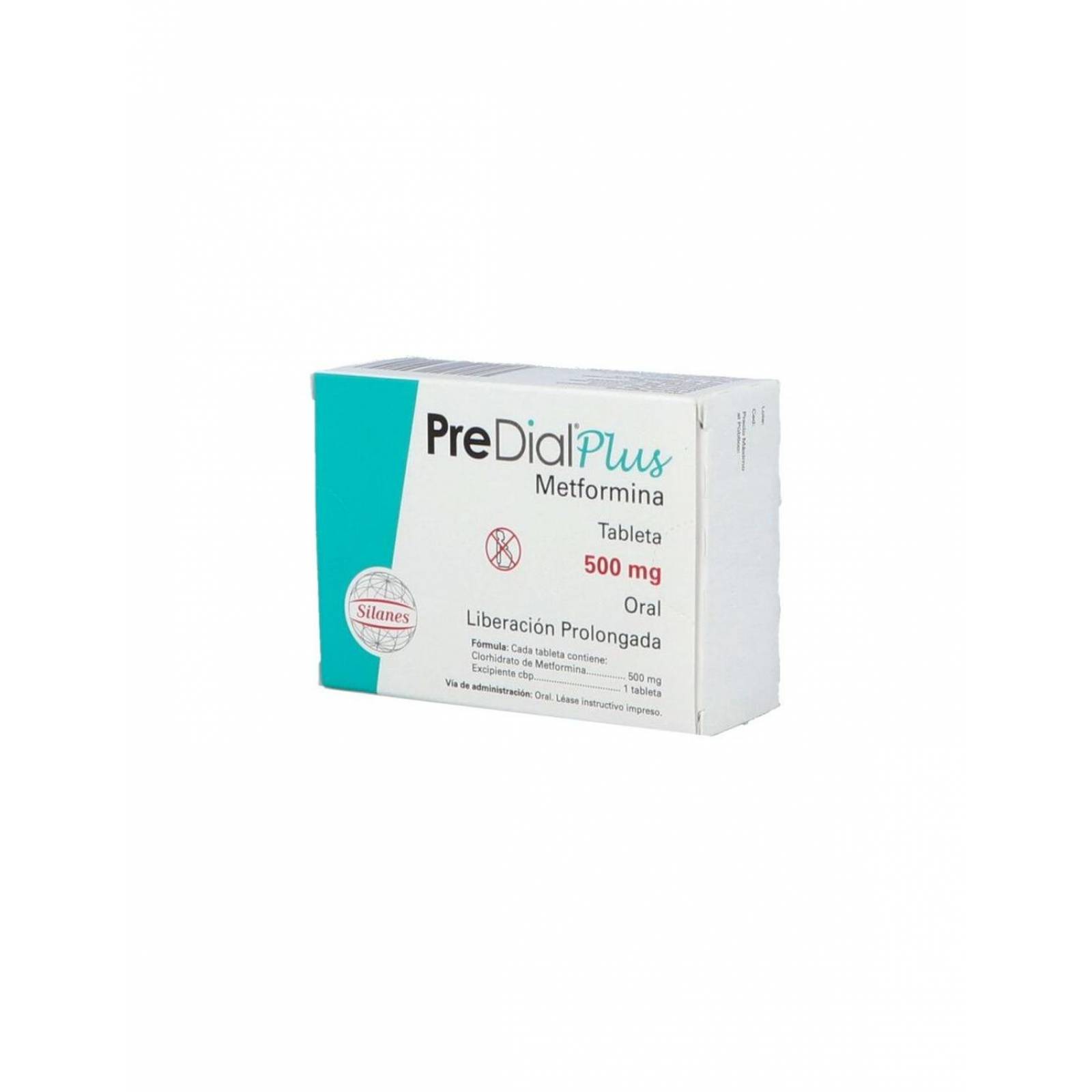 PreDial Plus 500 mg Caja Con 30 Tabletas 