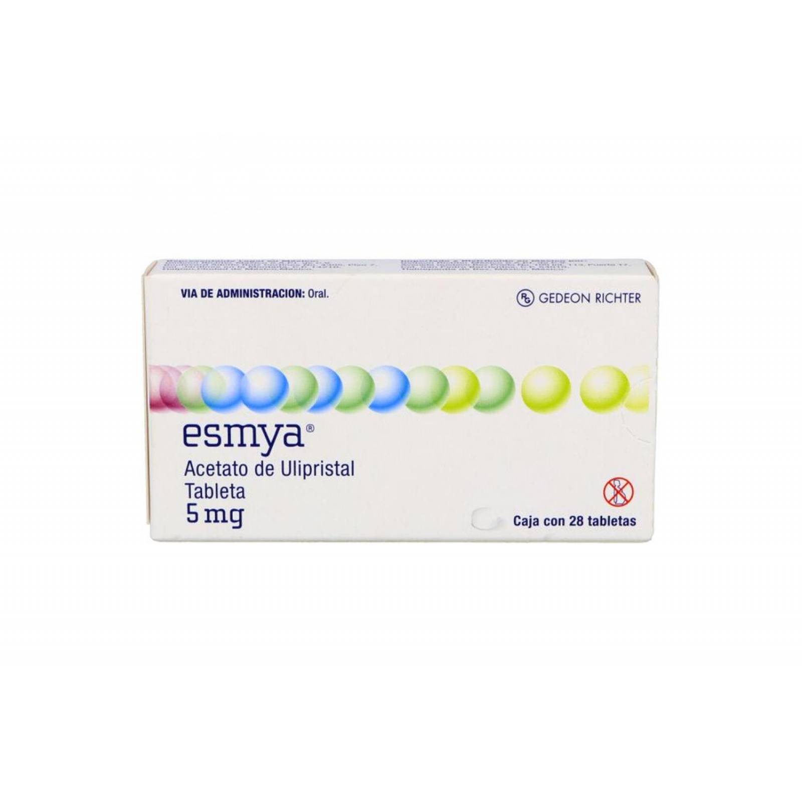 Esmya 5 mg Caja Con 28 Tabletas 