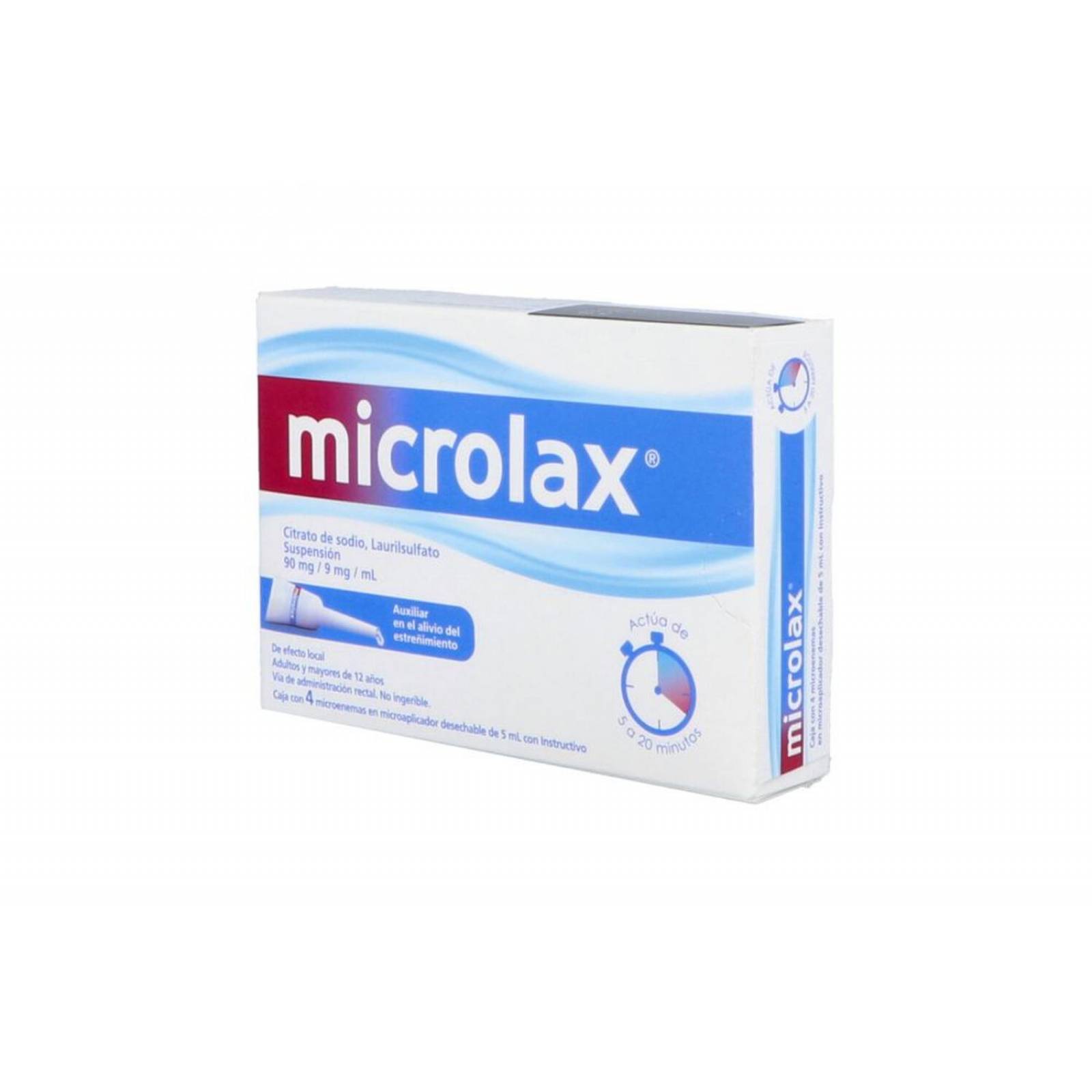 Microlax 5 mL Caja Con 4 Microenemas 