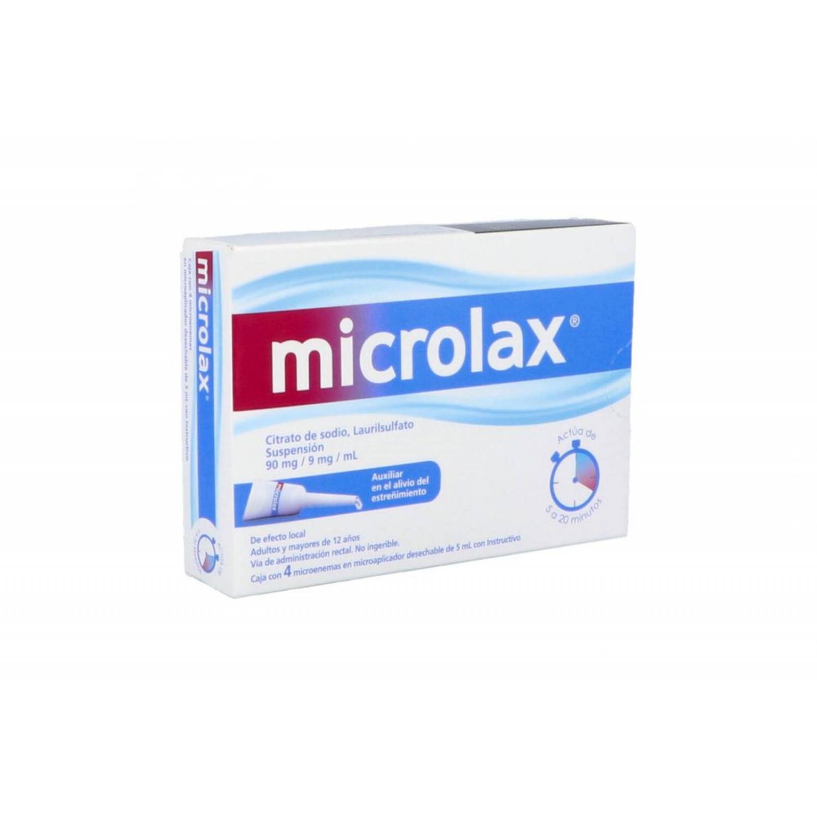 Microlax 5 mL Caja Con 4 Microenemas 