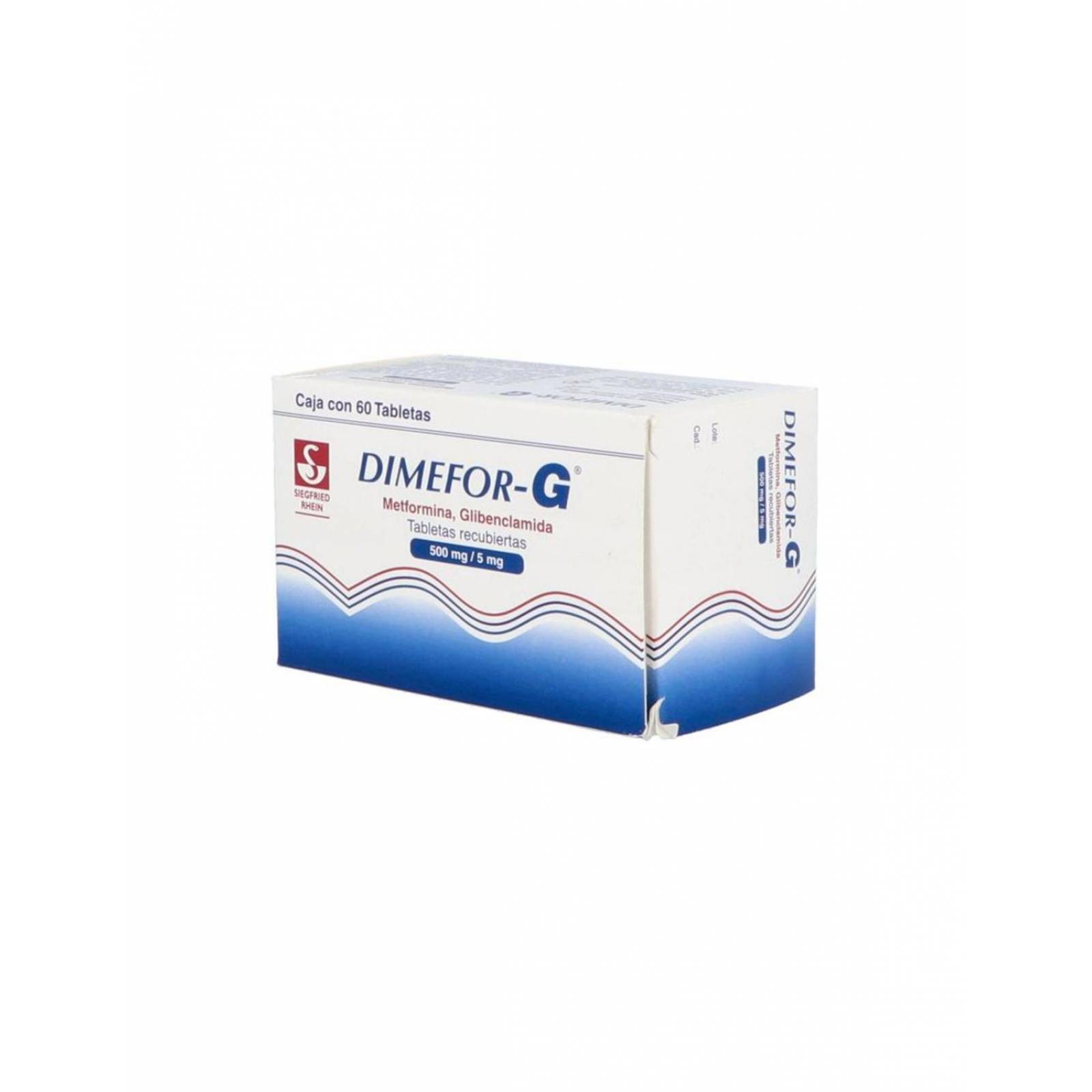 Dimefor G 500 mg / 5 mg Caja Con 60 Tabletas 