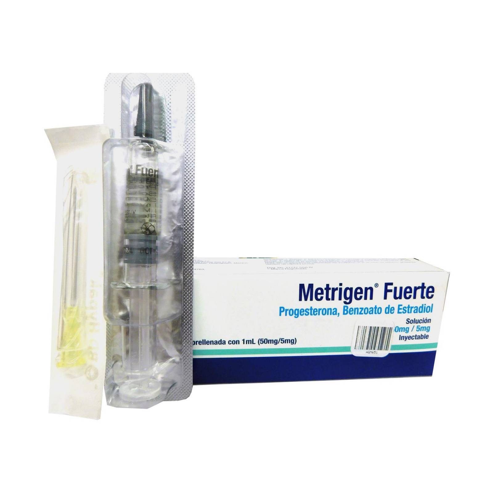 Metrigen Fuerte Solución 50mg/5mg Con 1 Jeringa Prellenada Con 1 mL 