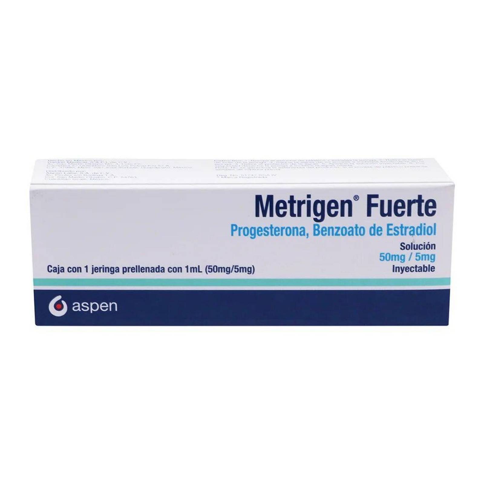 Metrigen Fuerte Solución 50mg/5mg Con 1 Jeringa Prellenada Con 1 mL 