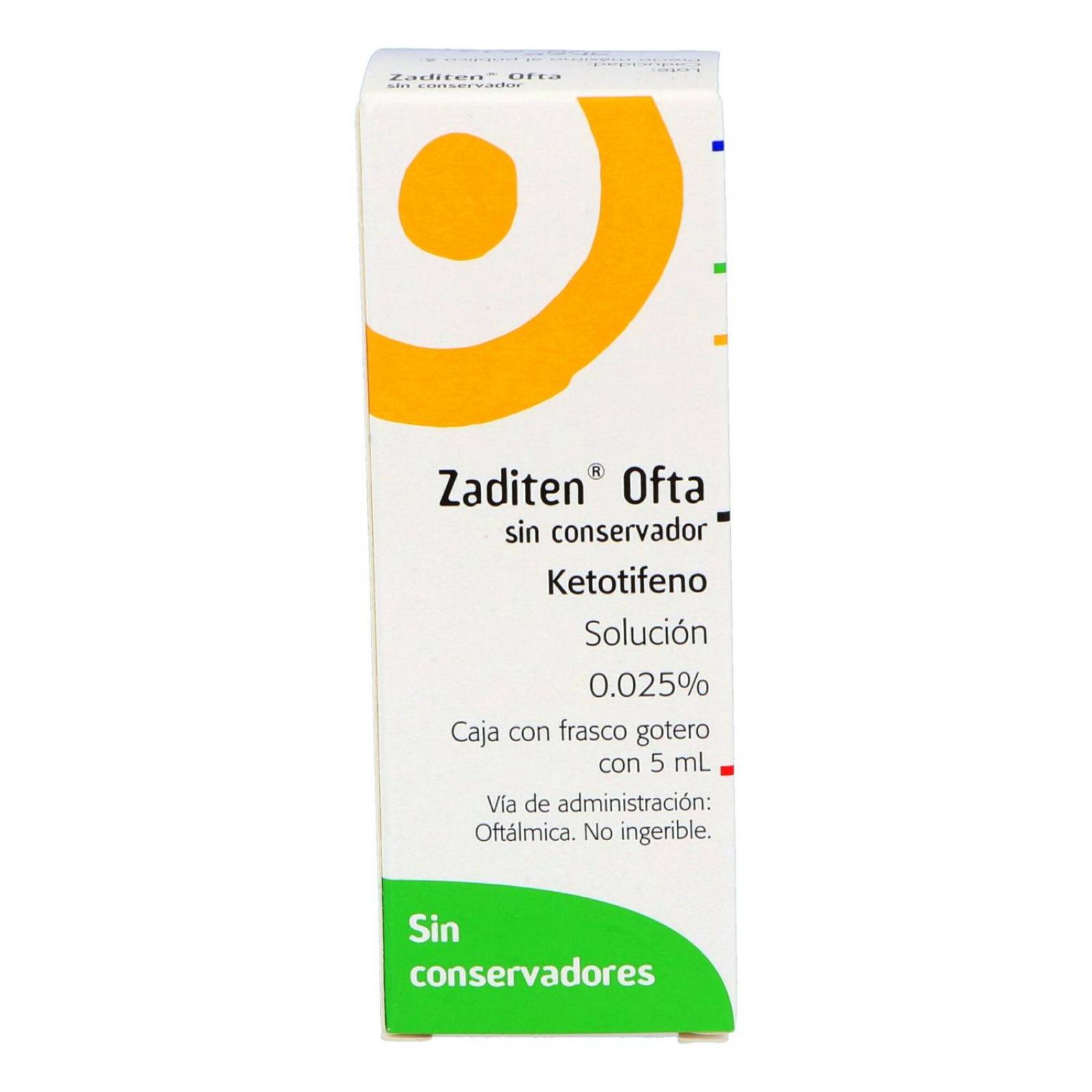 Zaditen Ofta 0.025 % Caja Con Frasco Gotero Con 5 mL 